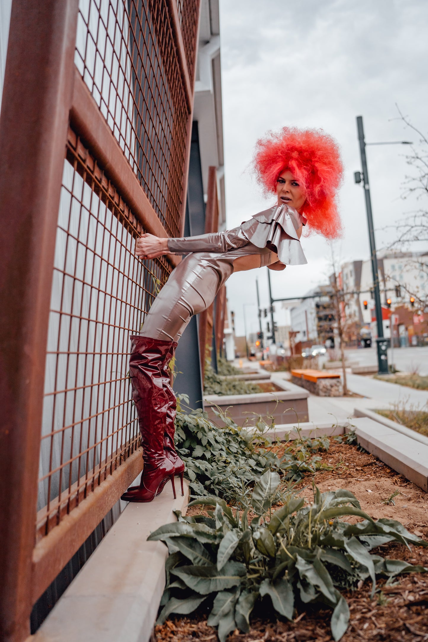 Style Lounge Metallic Stretch Jumpsuit