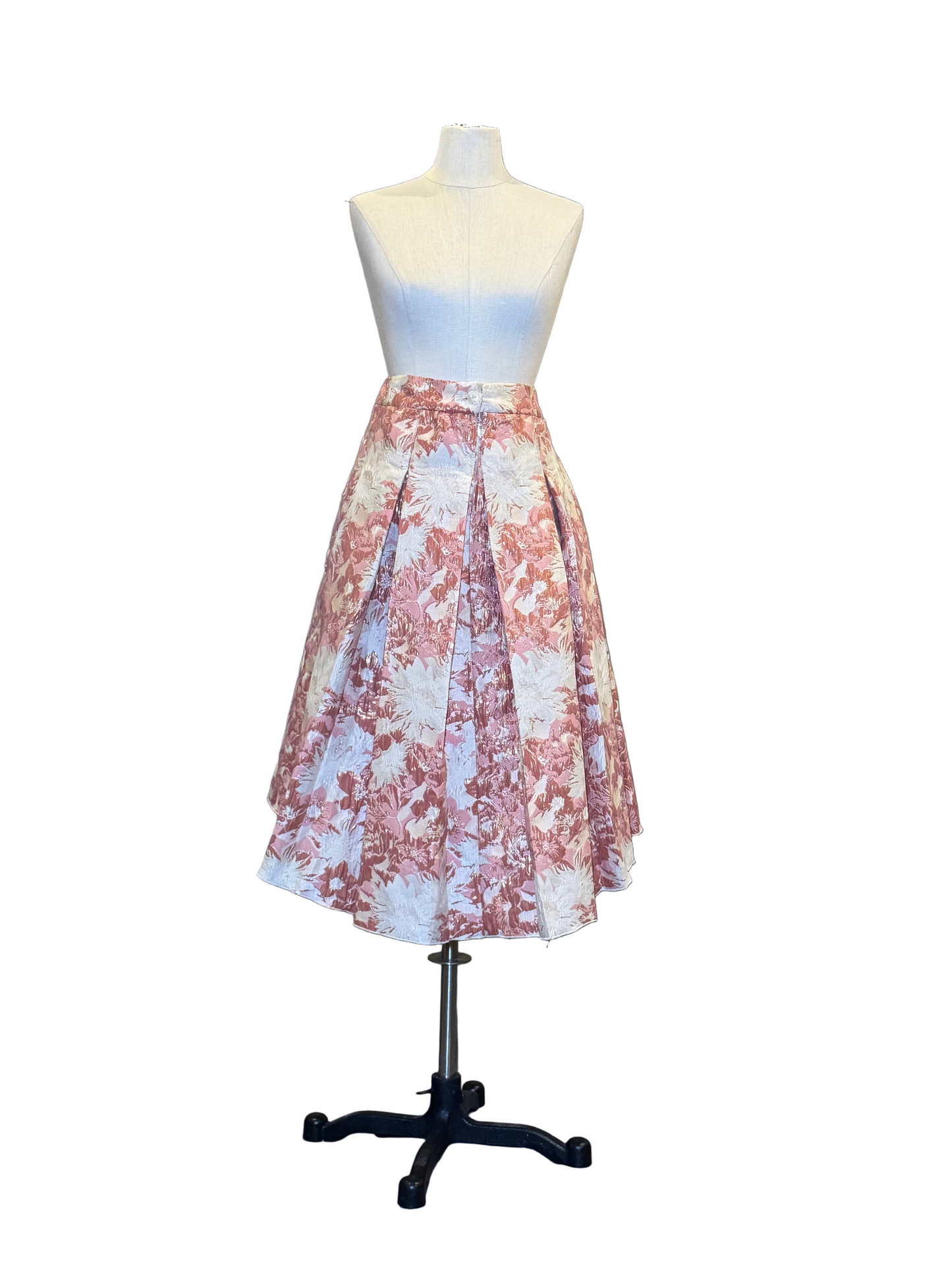 White and Pink Floral Skirt - Rental