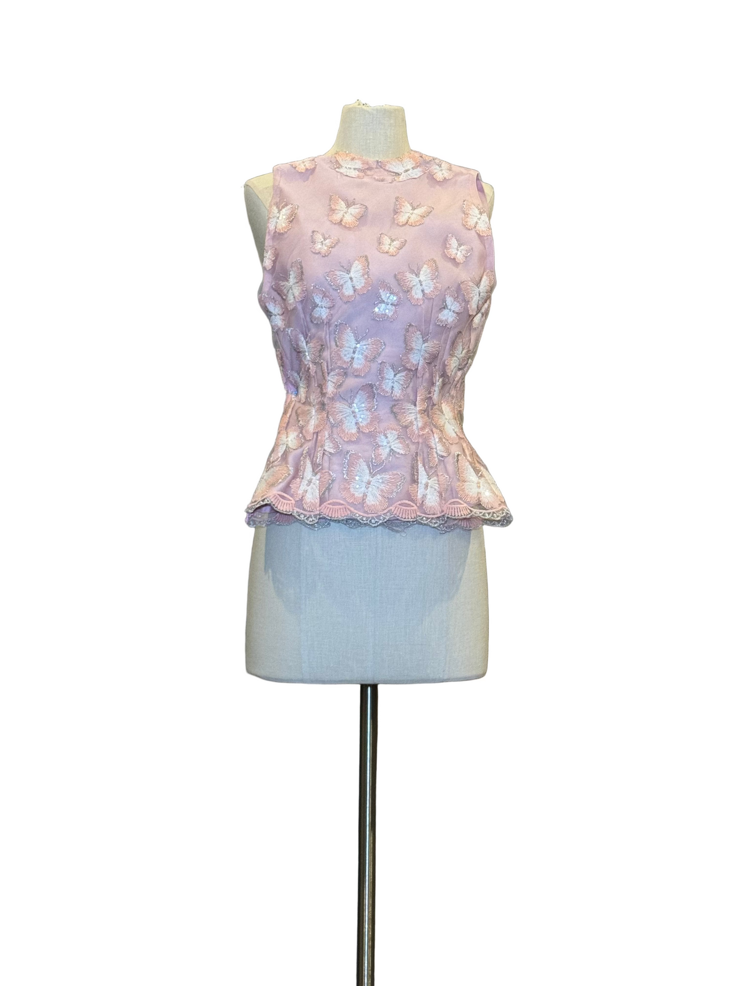 Pink Pastel Butterflies Top - Rental