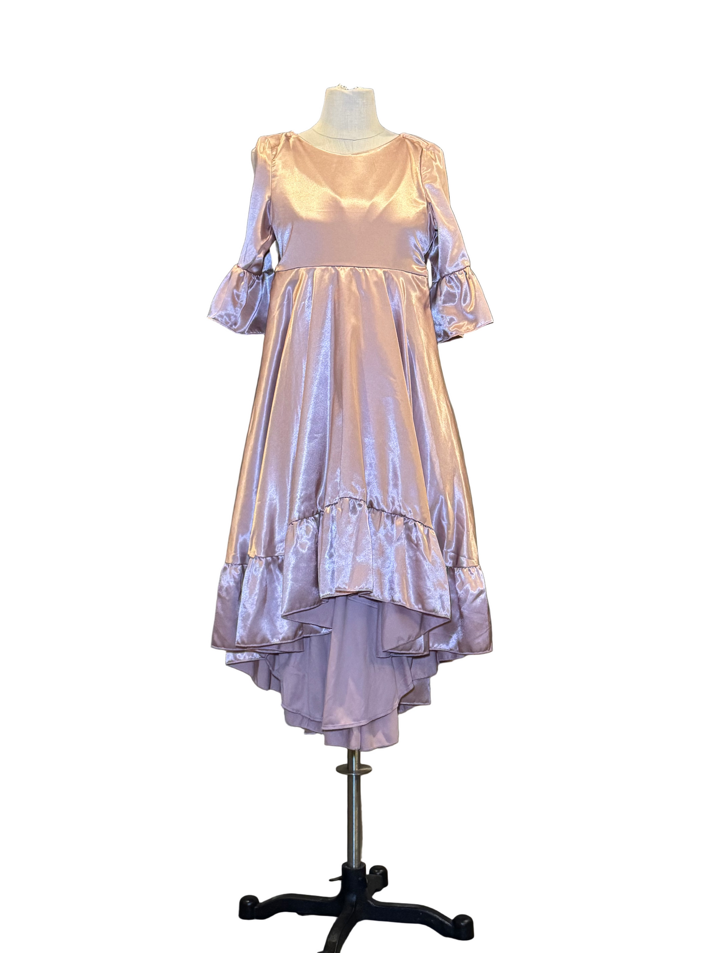 Pink Satin Delicate Dress - Rental