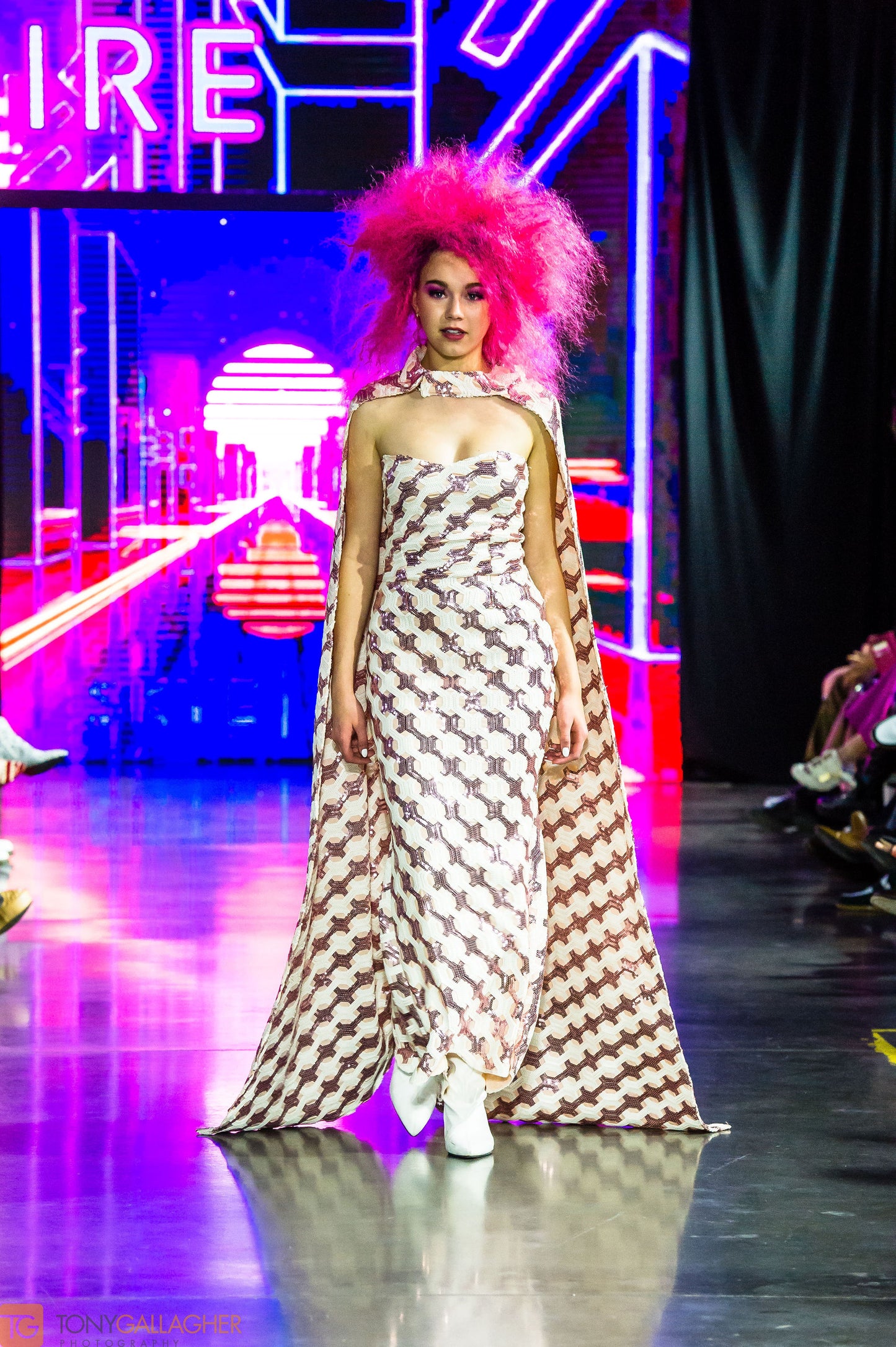 Checkerboard Mermaid Dress