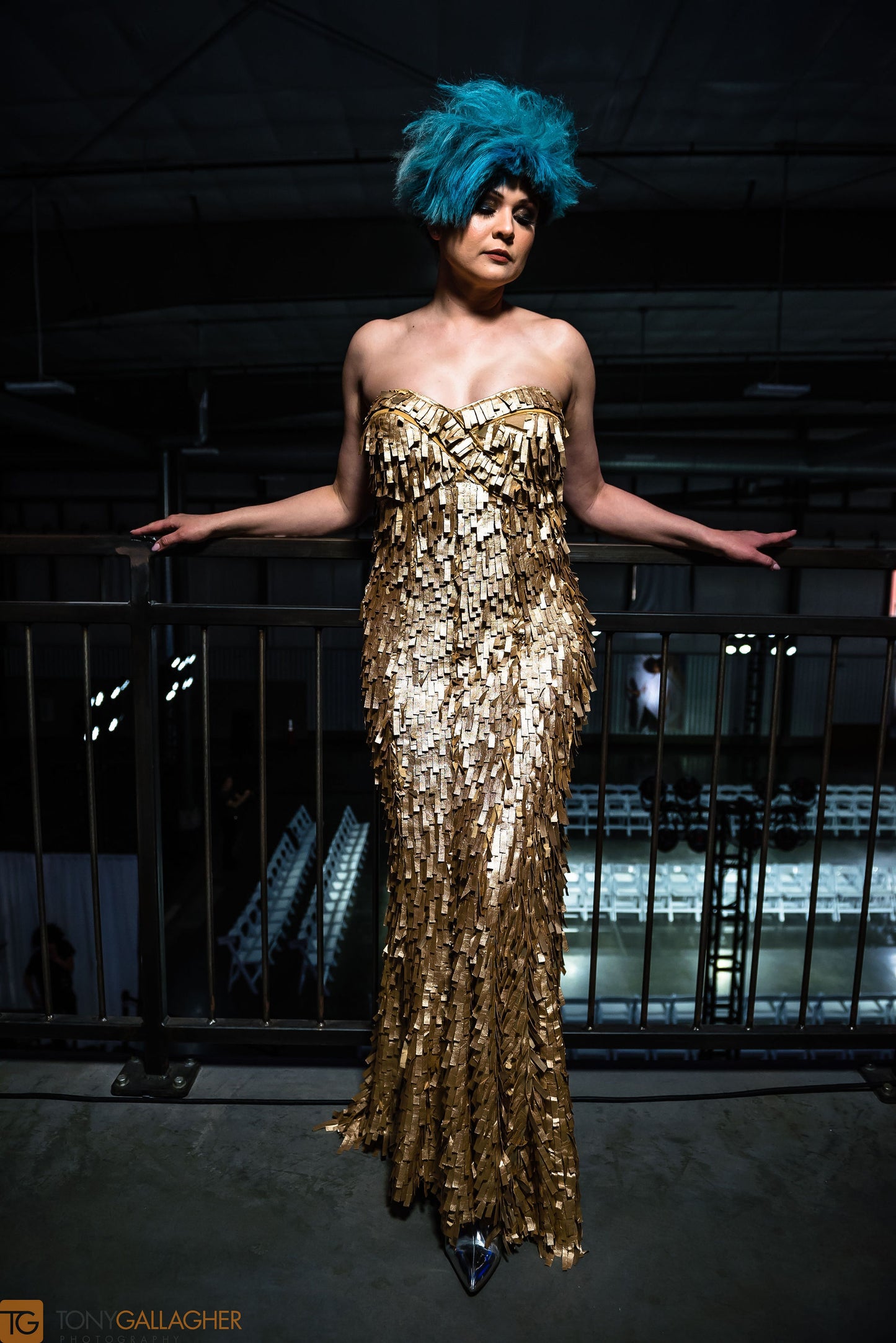 Style Lounge: Silent Movie Star Gold Metallic Mermaid Fringe Dress