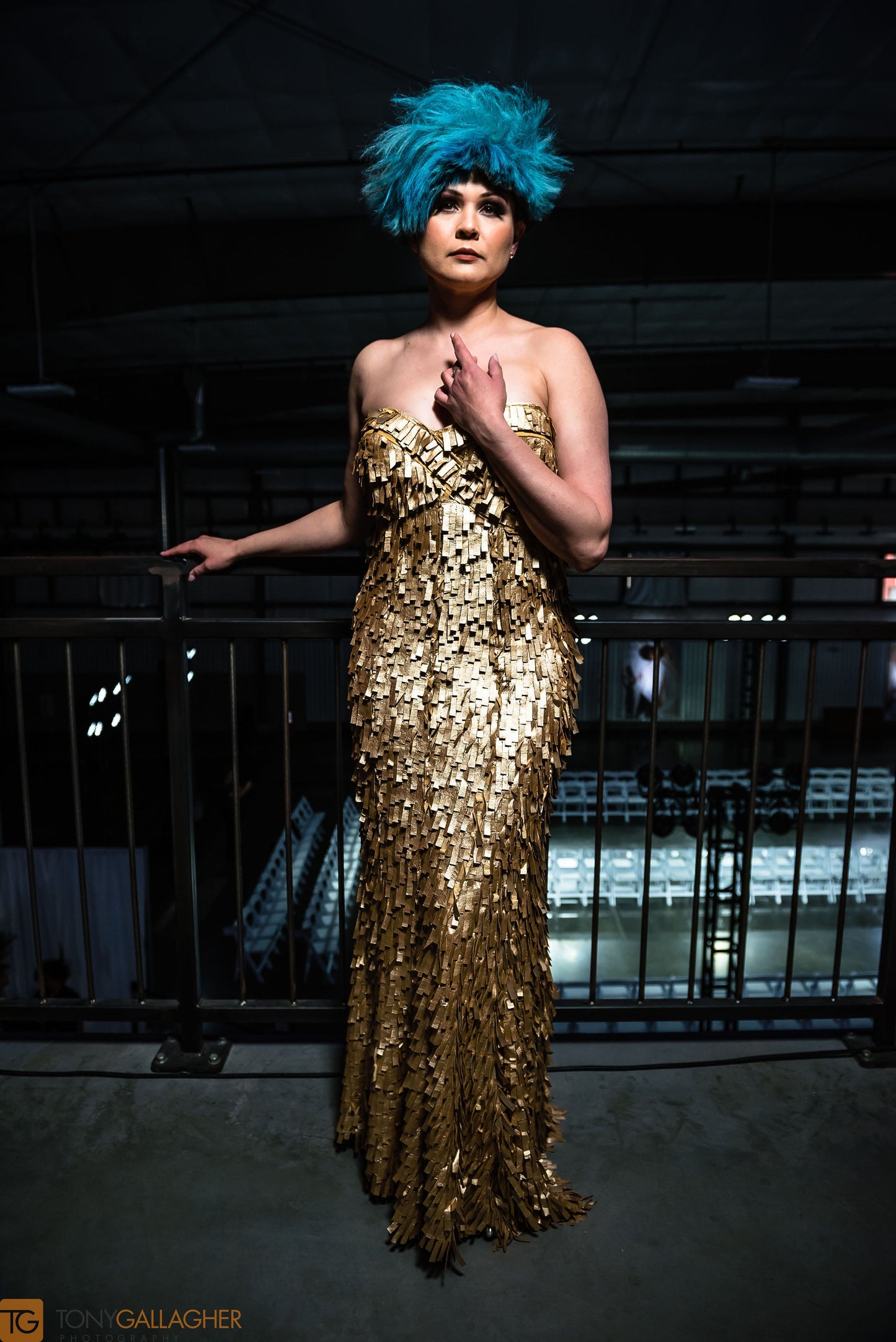 Style Lounge: Silent Movie Star Gold Metallic Mermaid Fringe Dress