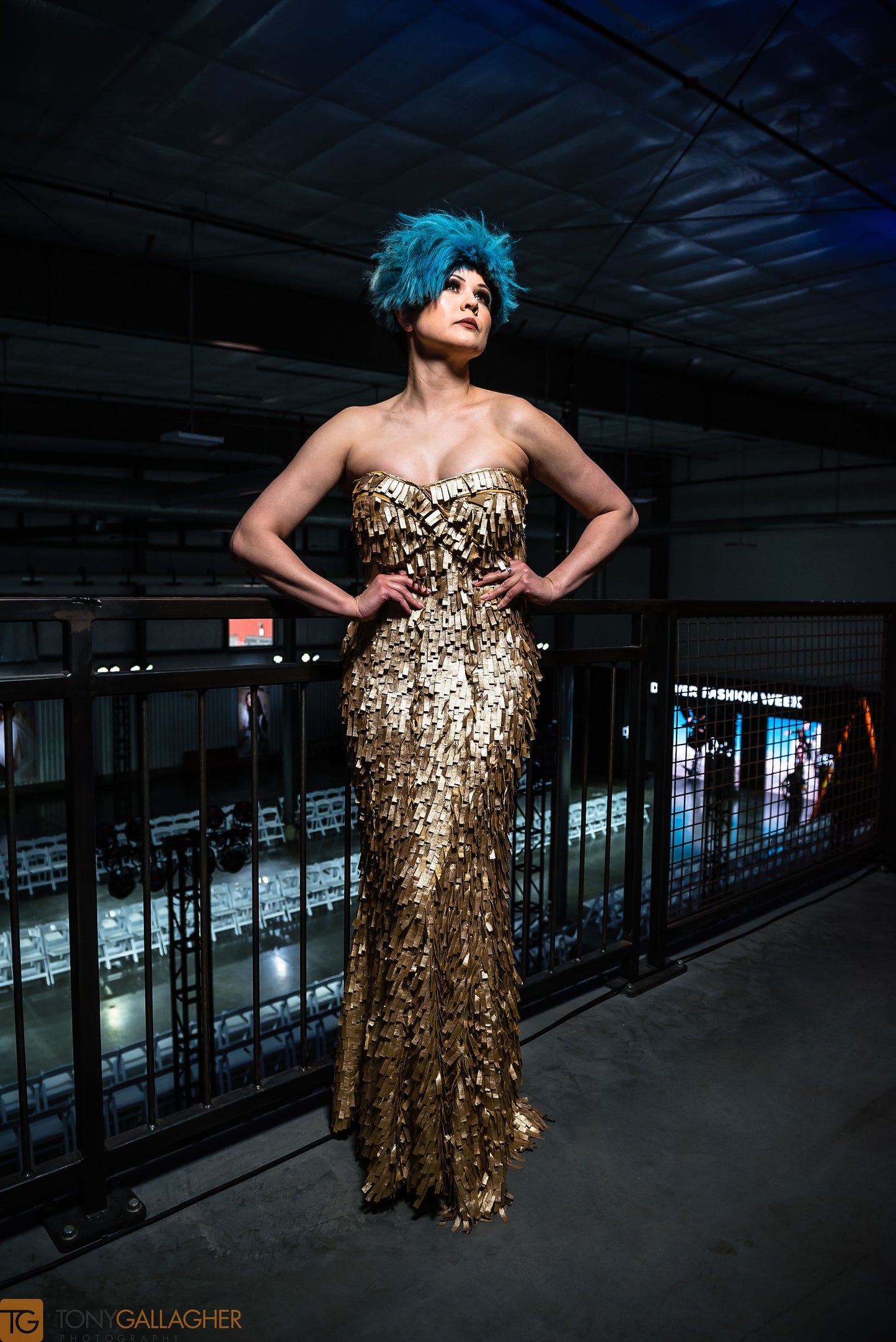 Style Lounge: Silent Movie Star Gold Metallic Mermaid Fringe Dress