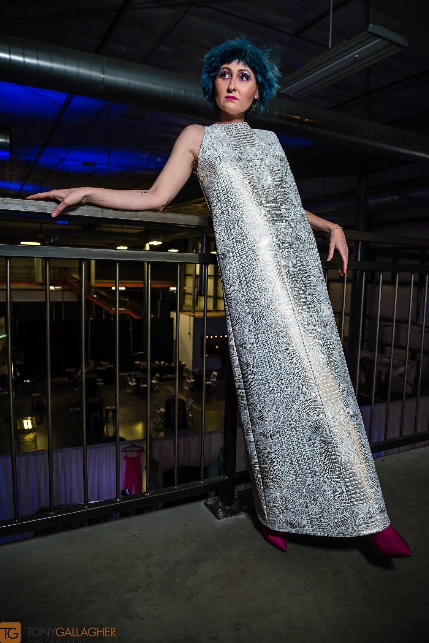 Style Lounge Pleather Crocodile Dress