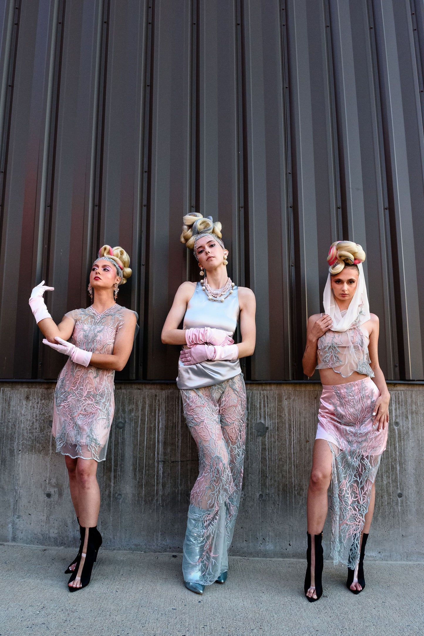 Coral Adoration Sheer Wide Leg Pants -Sold Out-