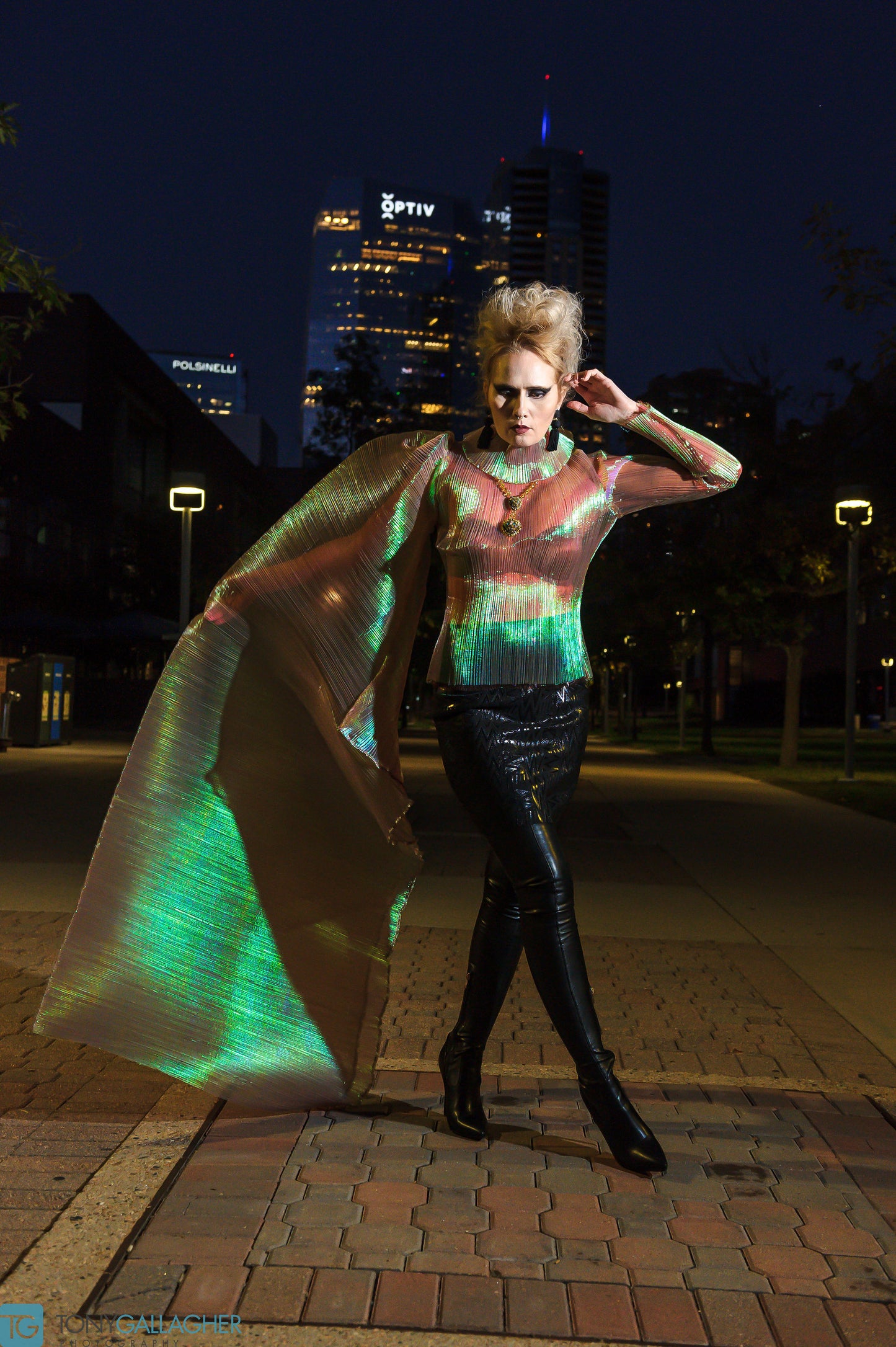 Ethereal Flowers Wide Sleeve Turtleneck