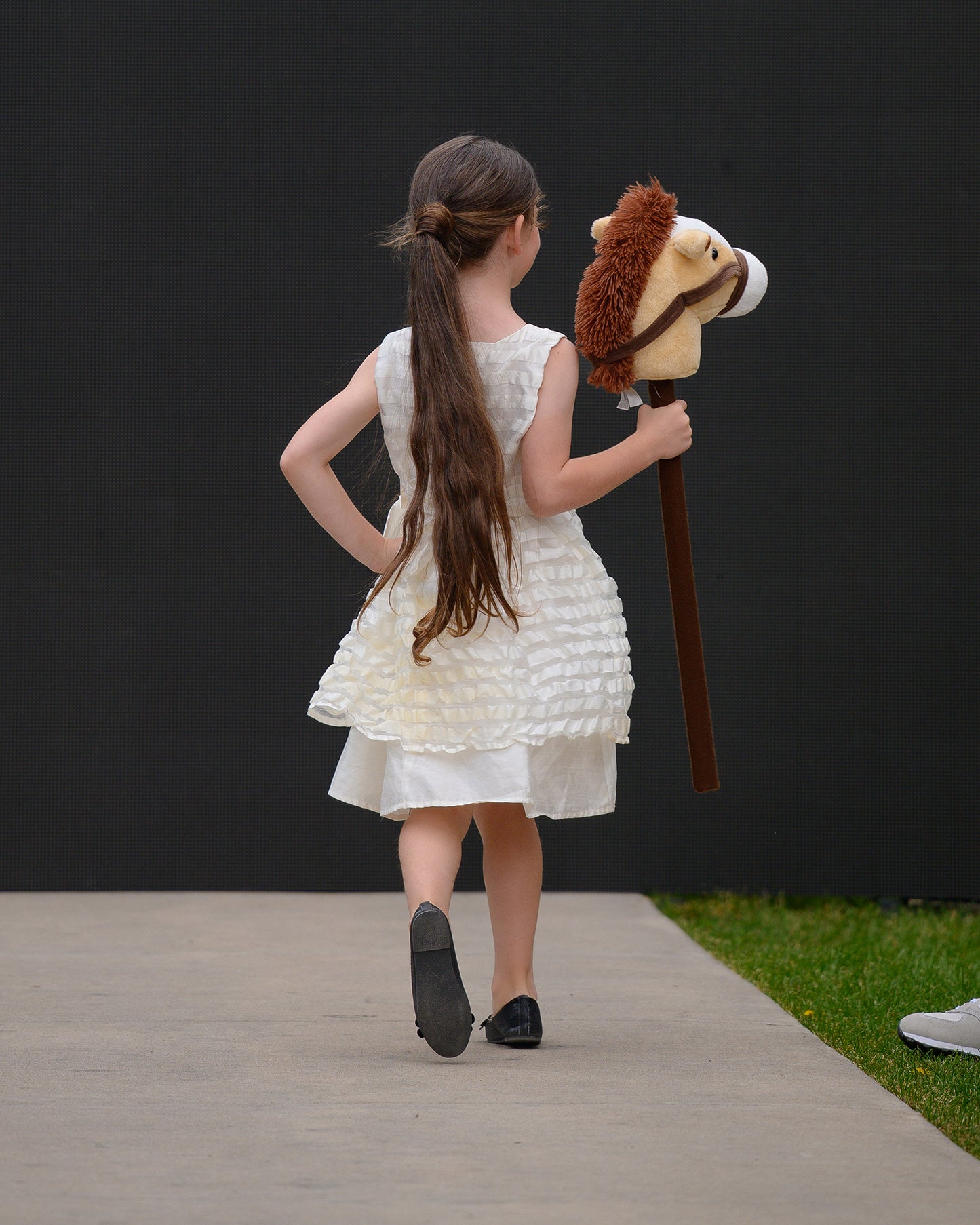 Kids Elegant Bow Dress Ivory