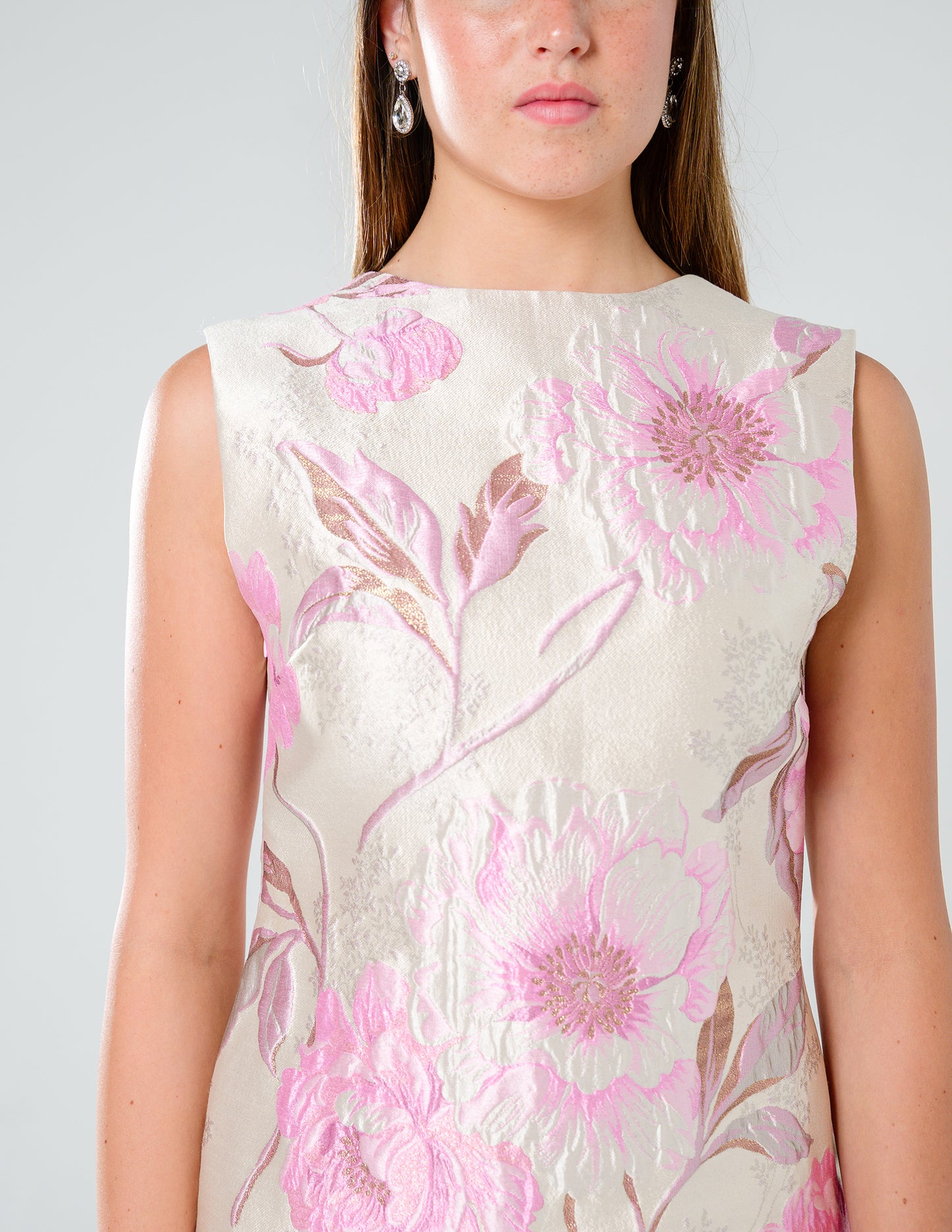 Elegant Backless Mini Dress Floral