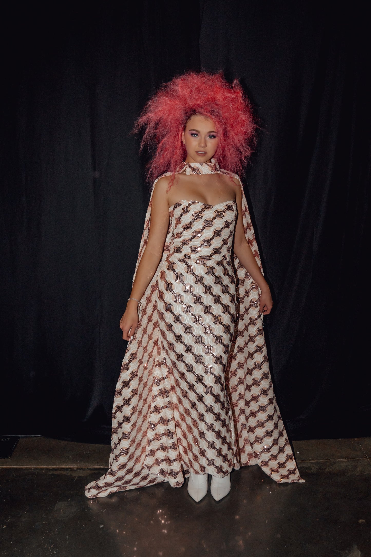 Style Lounge: Archduchess of Punk Rock Checkerboard Mermaid Dress