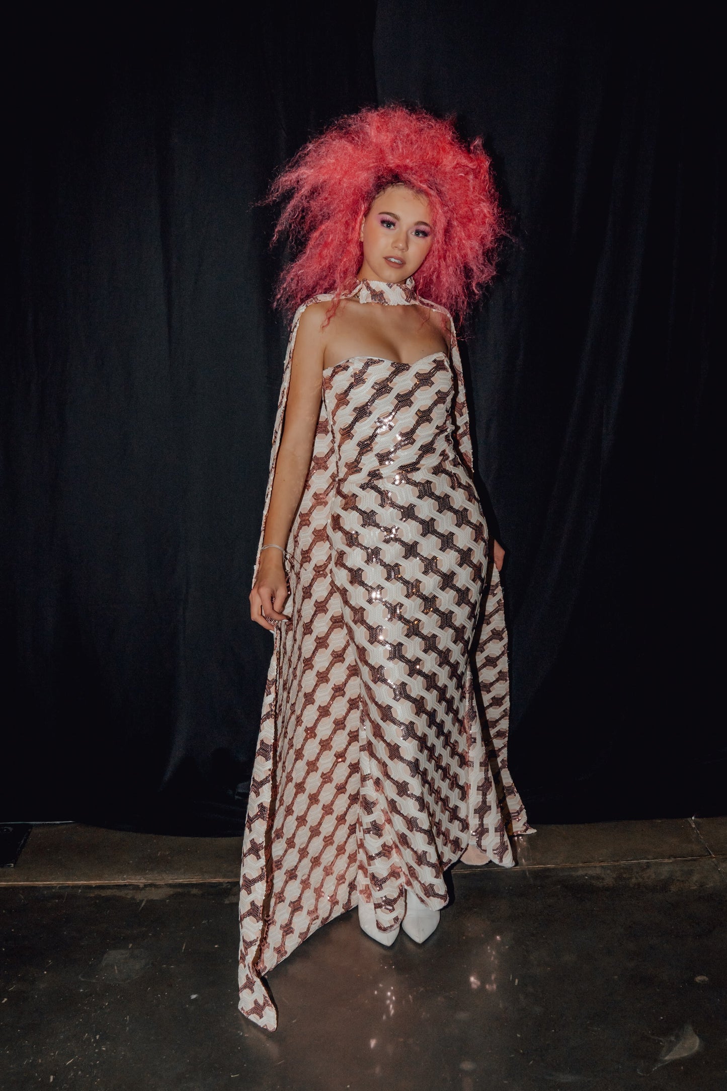 Style Lounge: Archduchess of Punk Rock Checkerboard Mermaid Dress