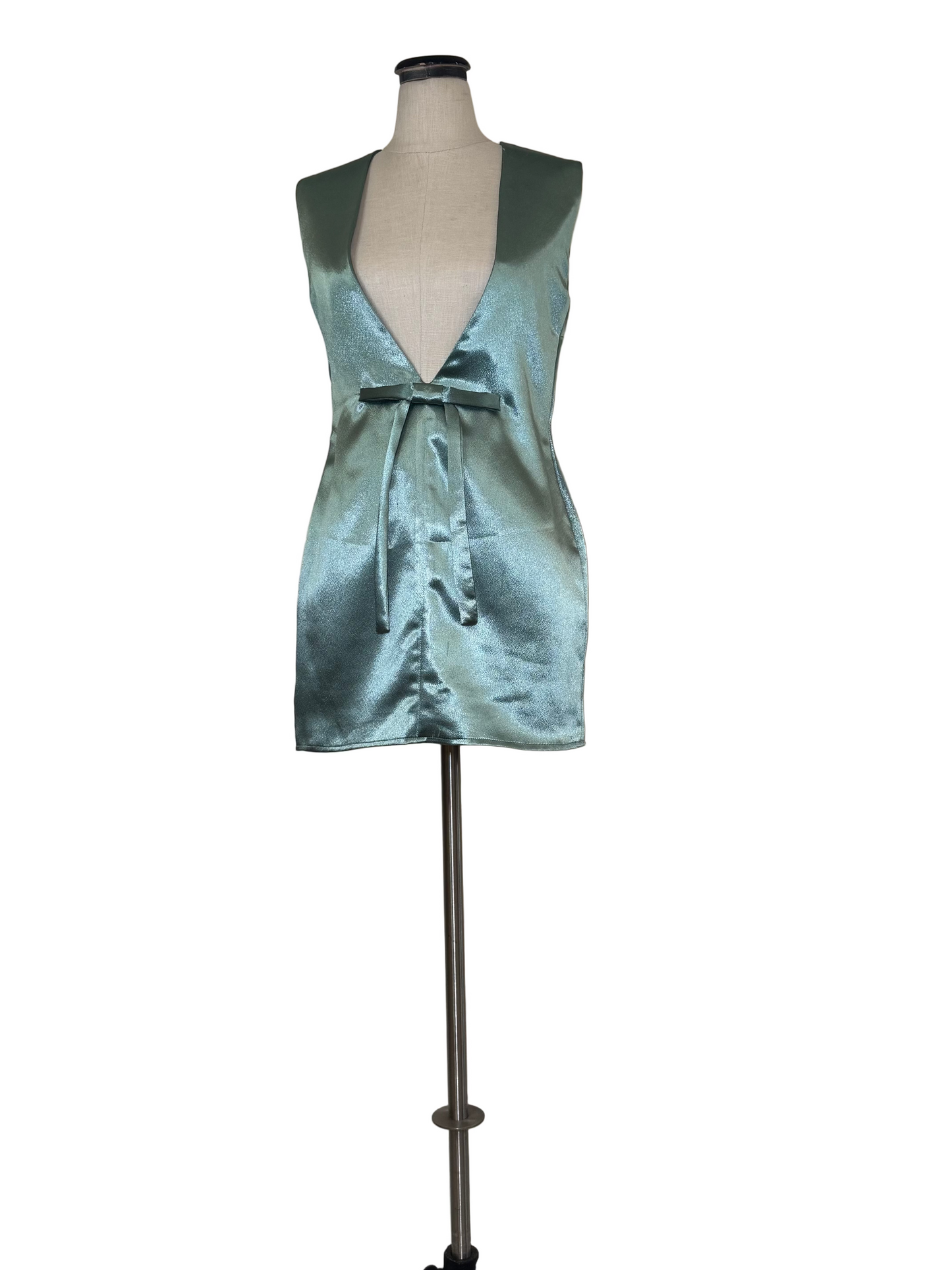 Emerald Bow Dress - Rental