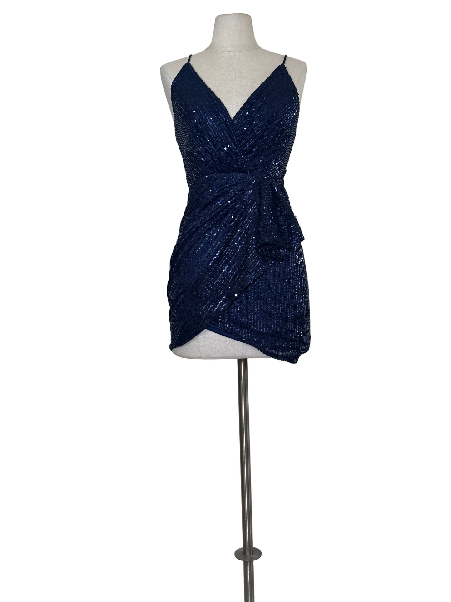 Blue Sequins Mini Dress - Rental