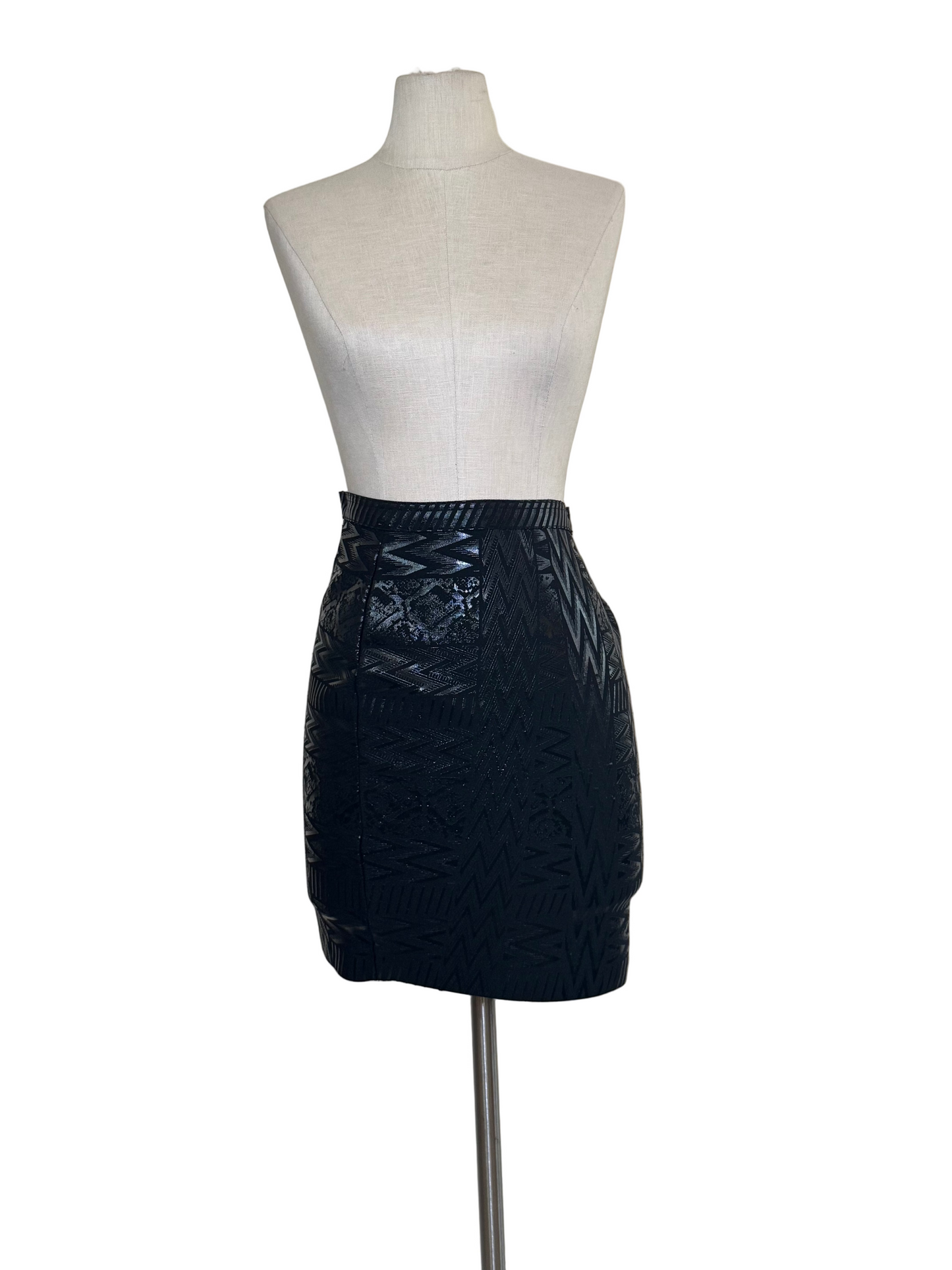 Black Pleather Skirt - Rental