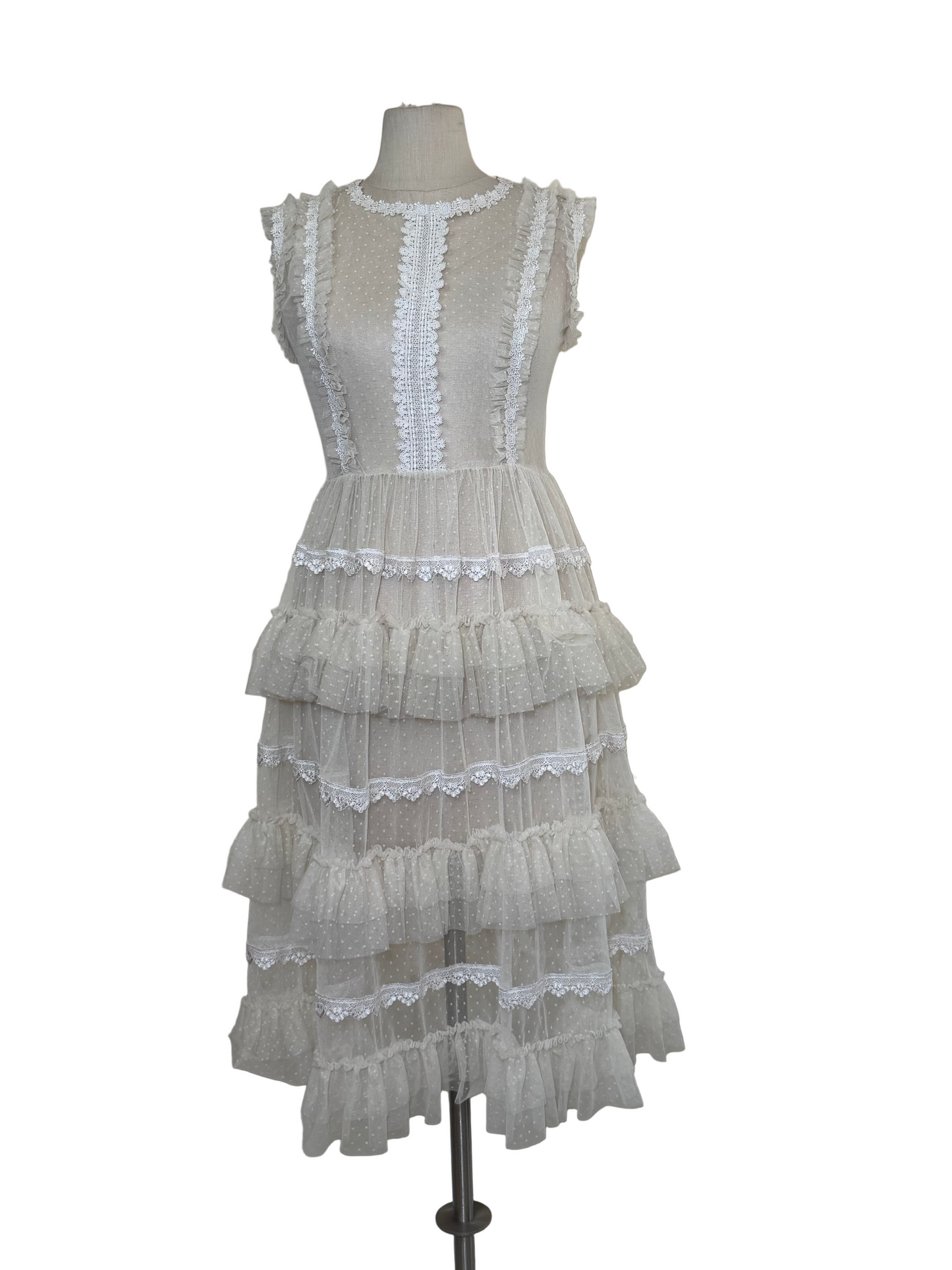 White Layered Dress - Rental