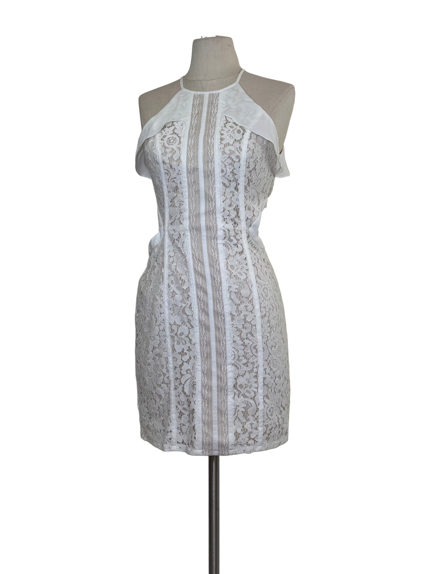 White Open Waist Dress - Rental