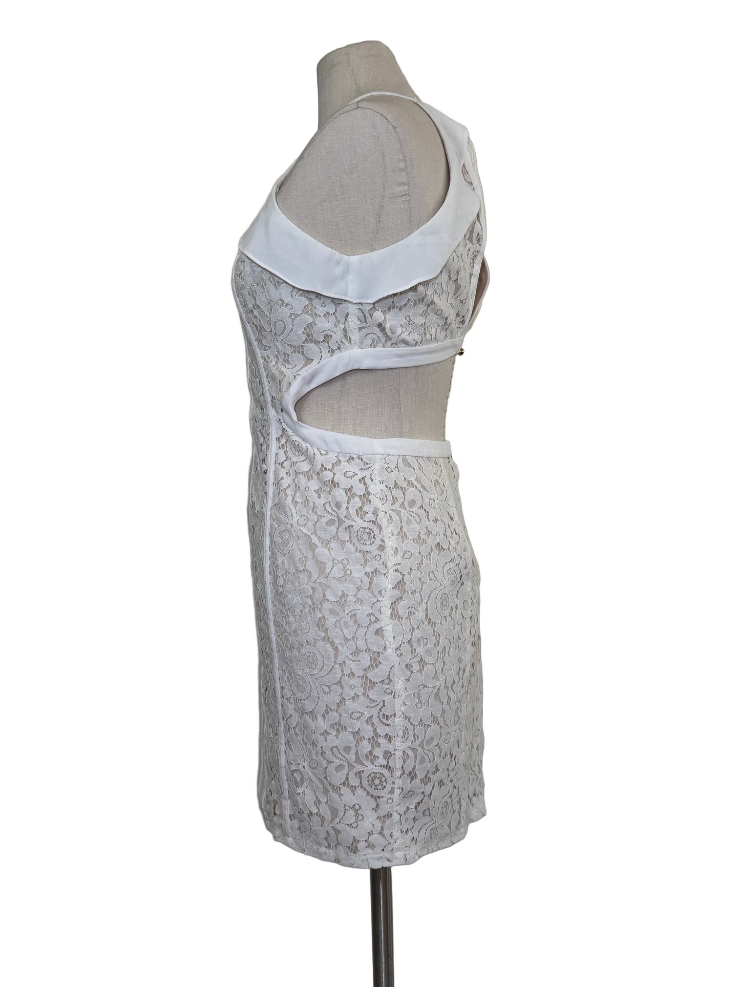White Open Waist Dress - Rental