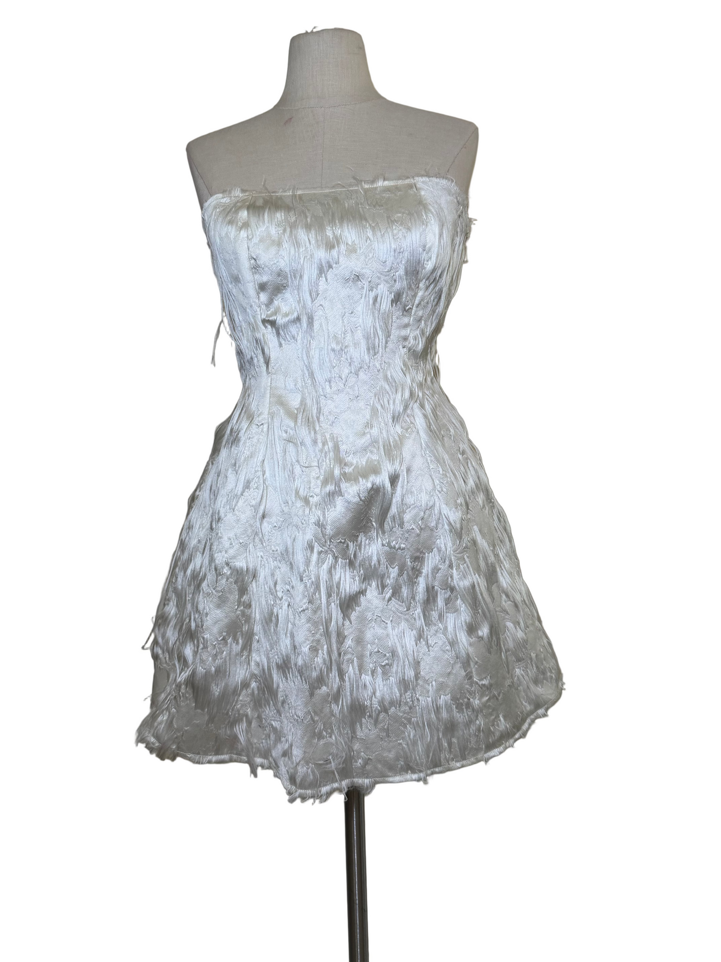 White Feathery Dress - Rental