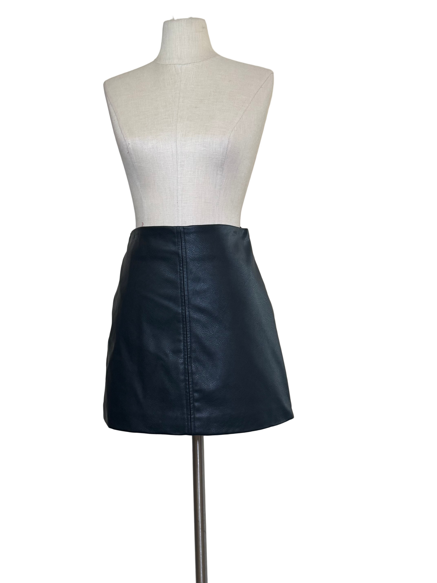 Black Leather Mini Skirt - Rental