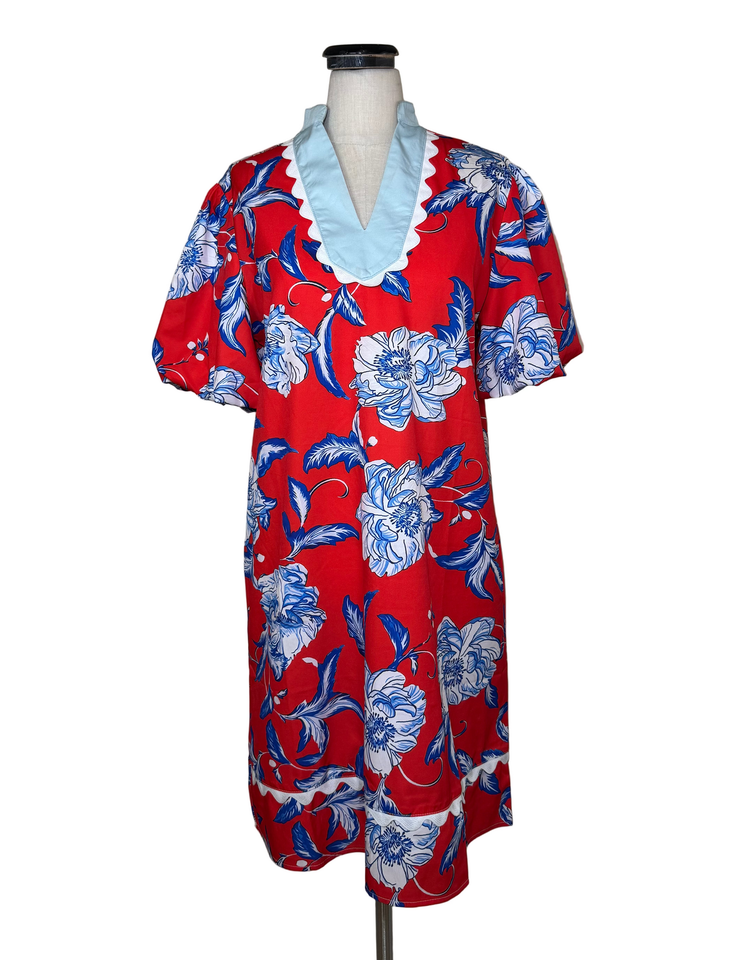 Red Flowers Dress - Rental