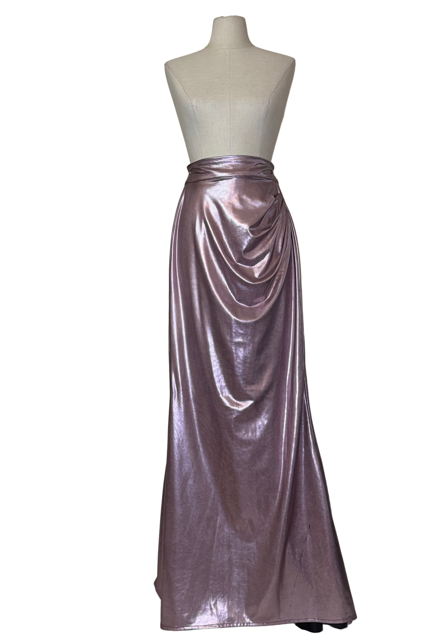 Pink Metallic Maxi Skirt - Rental