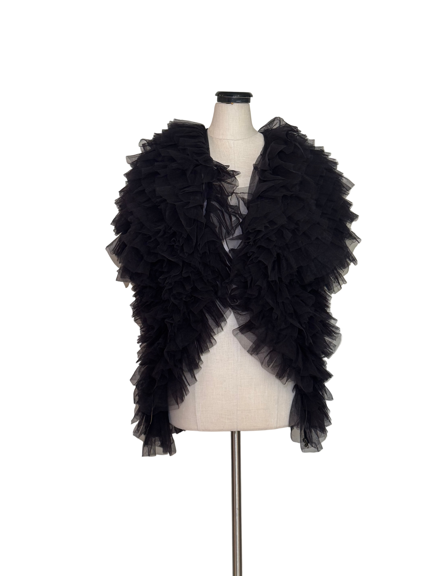Black Ruffled Overlay - Rental