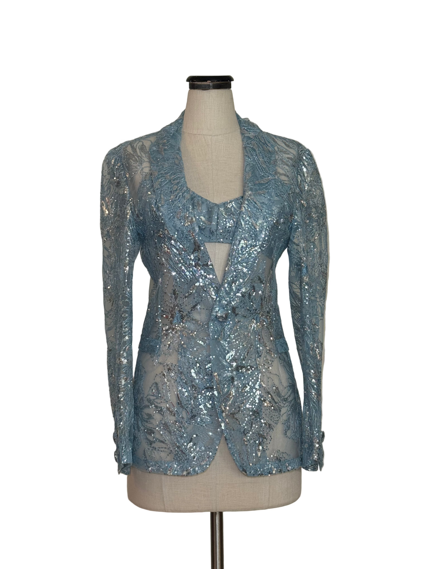 Blue Sequins Blazer - Rental