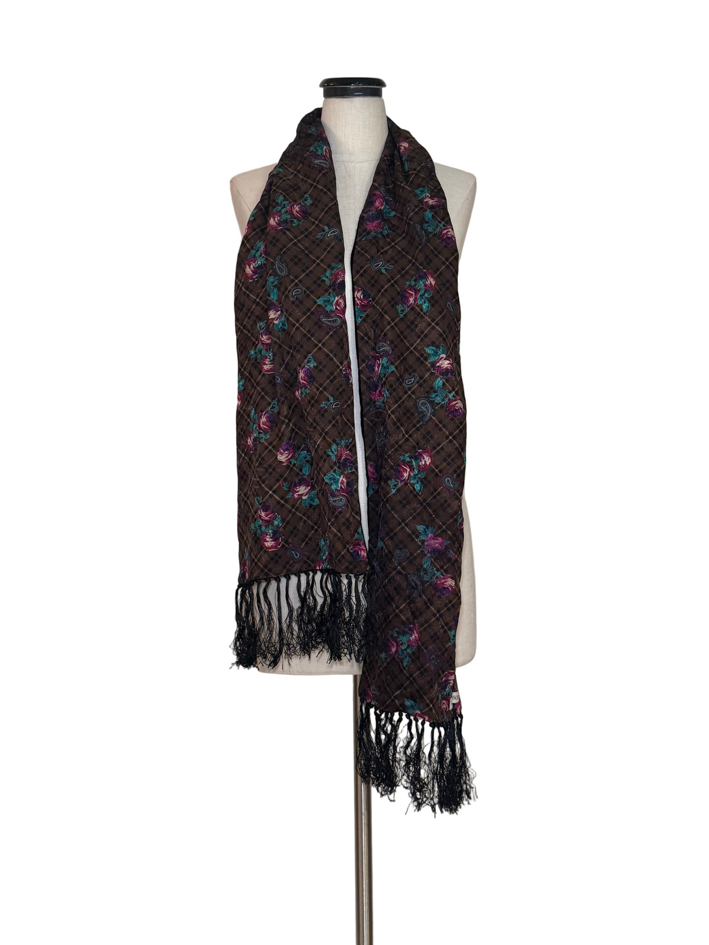 Brown Flowers Scarf - Rental