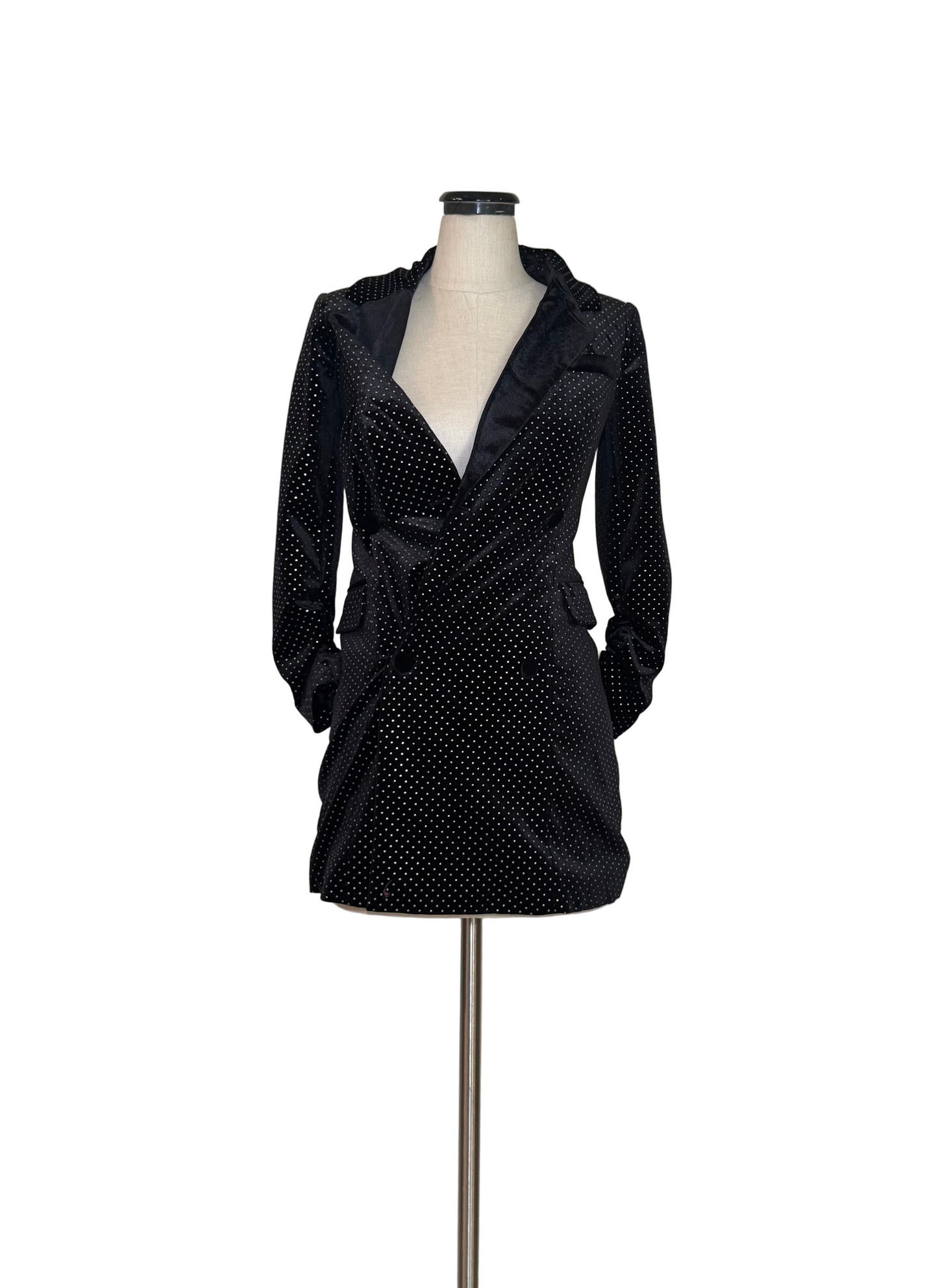 Black Buttons Dress - Rental