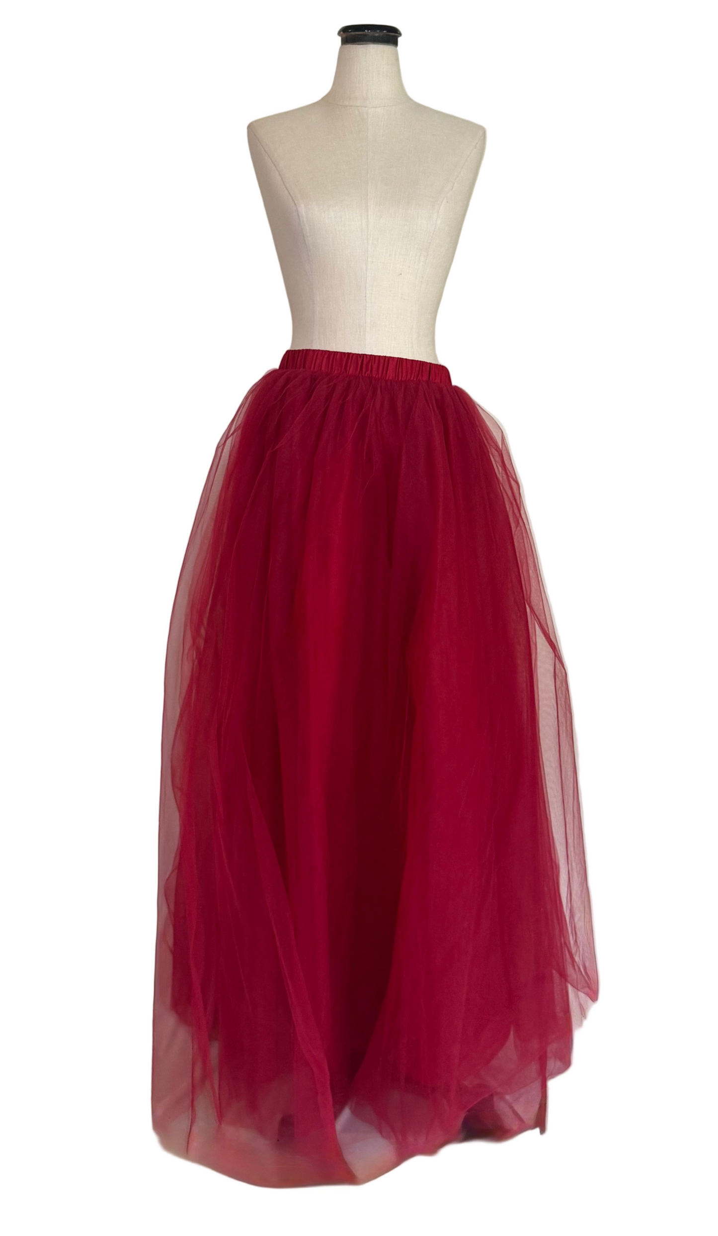 Burgundy Tulle Skirt - Rental