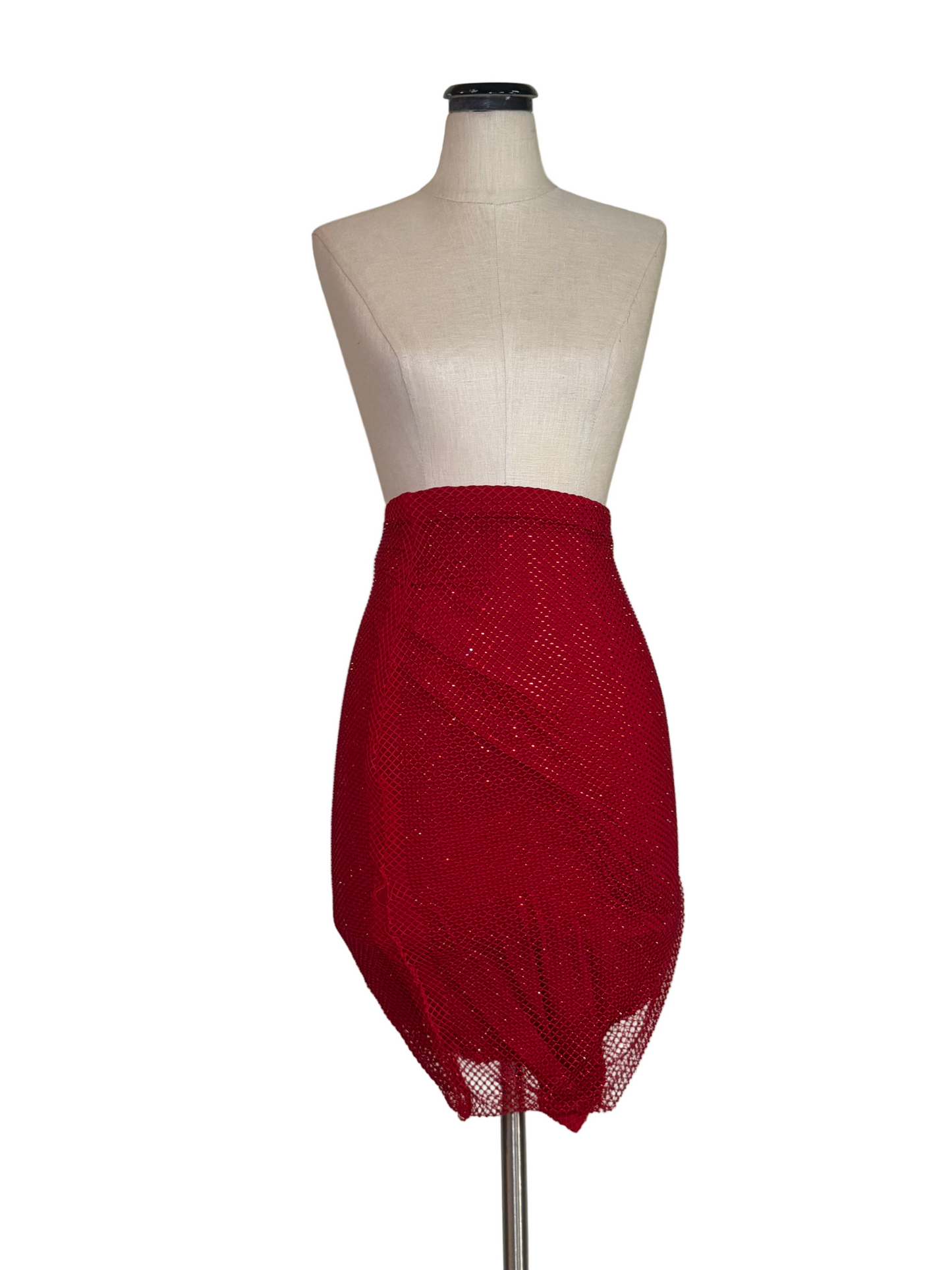 Red Mesh Skirt - Rental