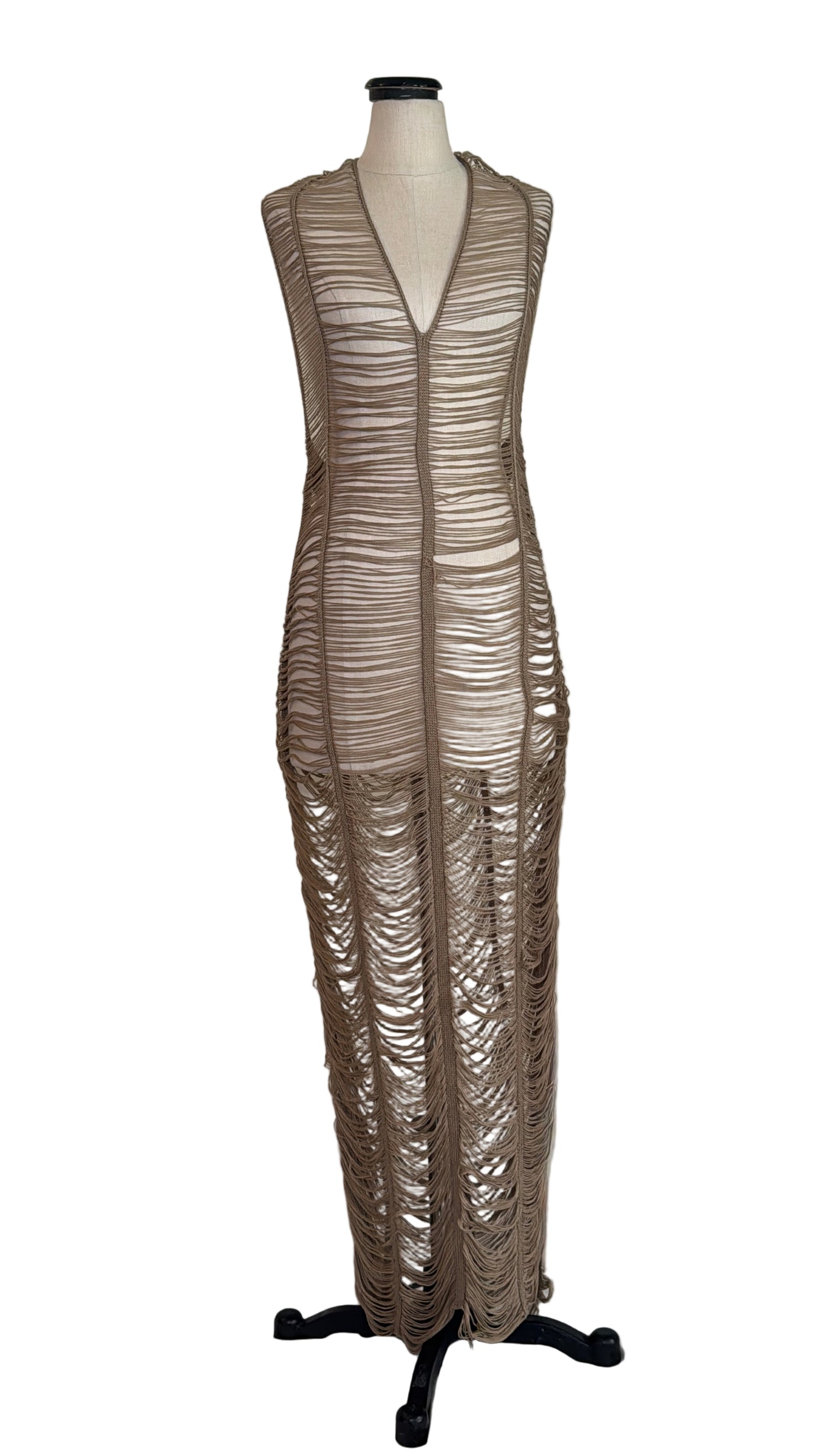Beige Sheer Dress - Rental