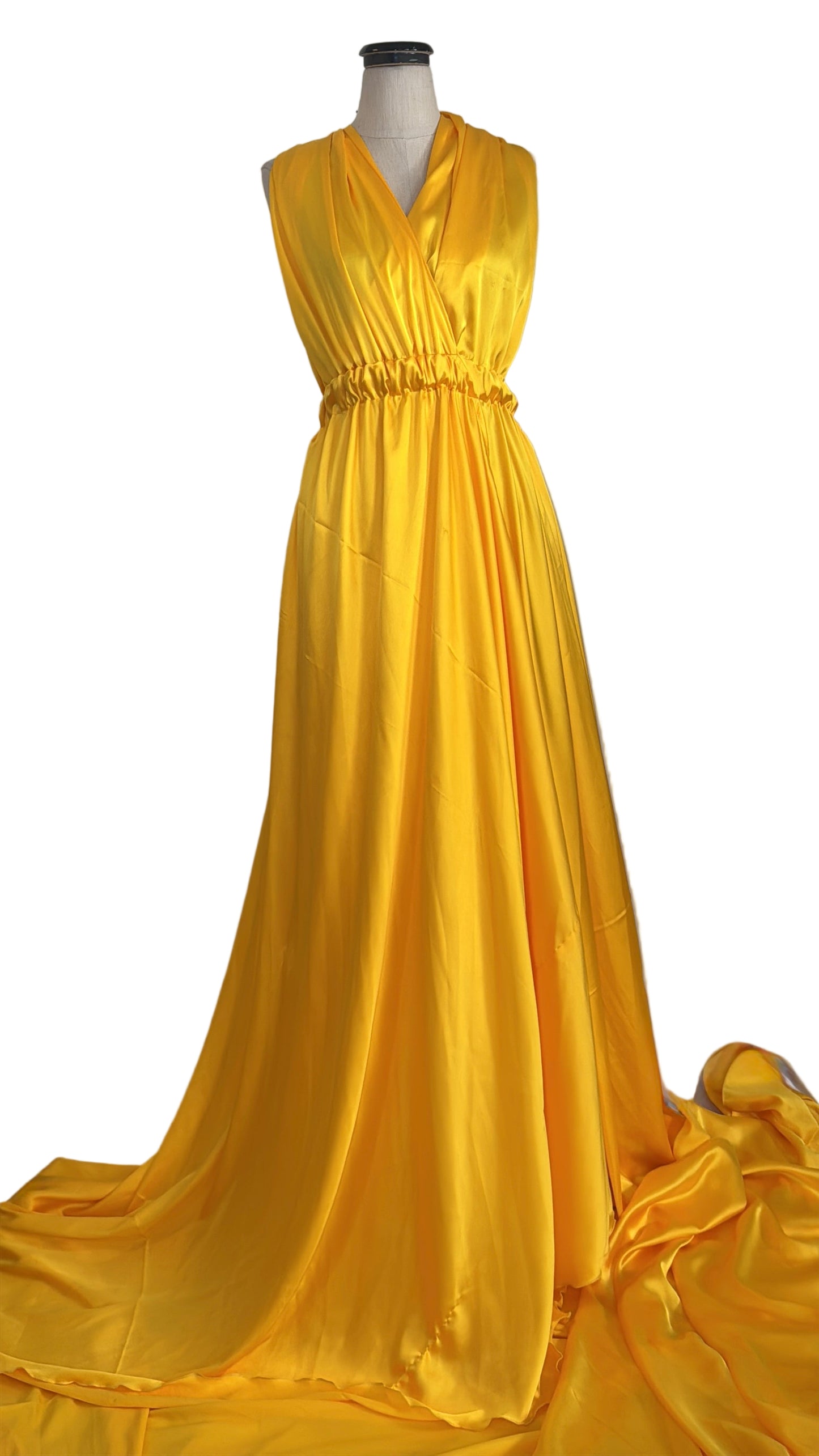Yellow Chiffon Gown - Rental