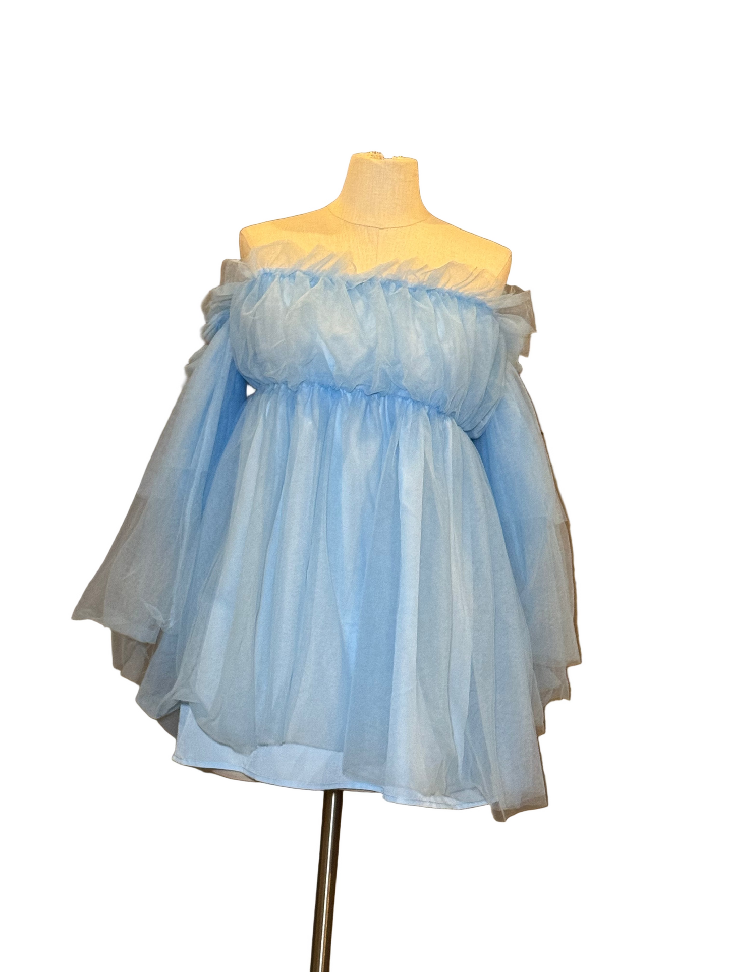 Blue Babydoll Mini Dress - Rental