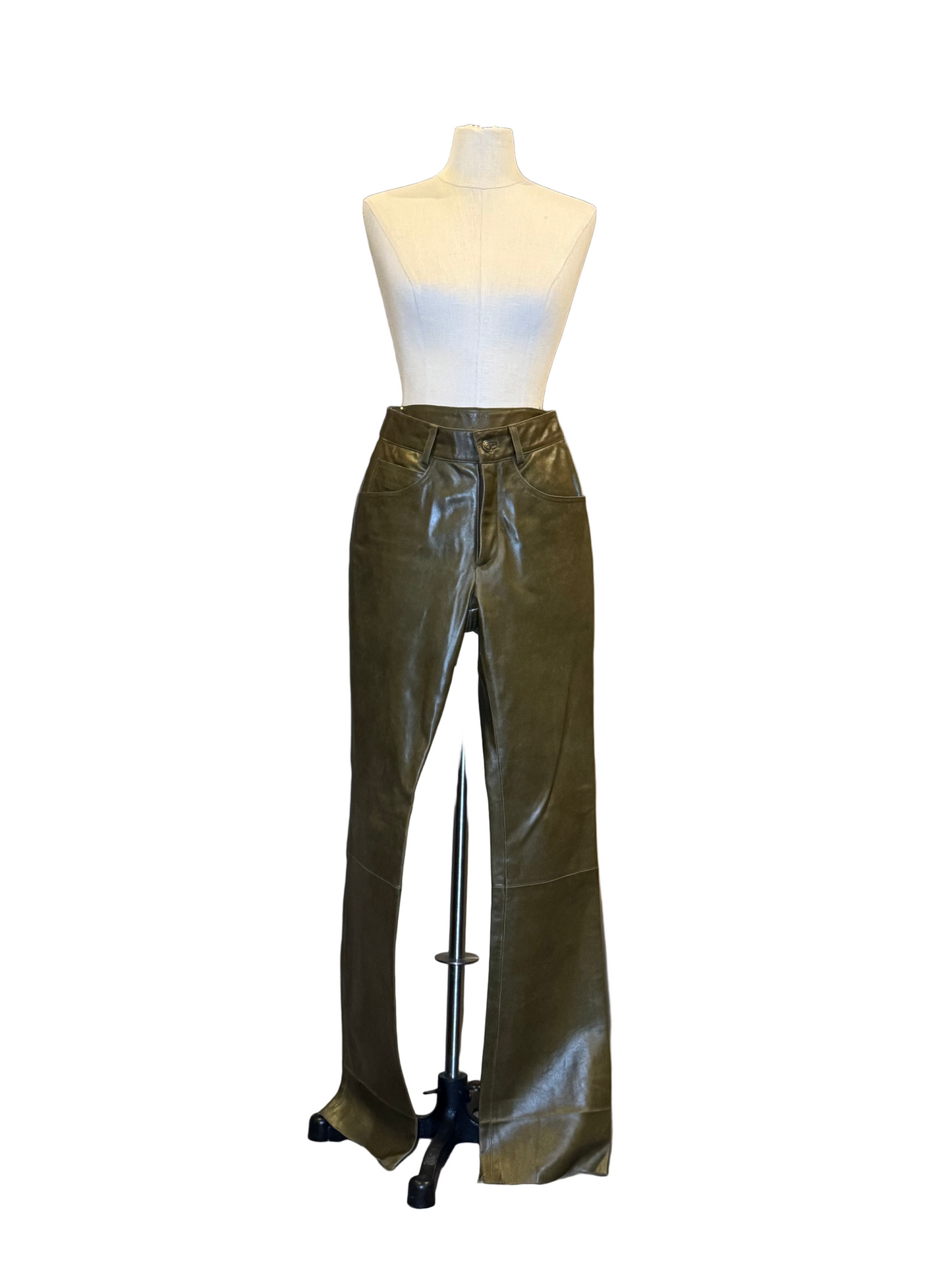 Maroon Pleather Pants - Rental