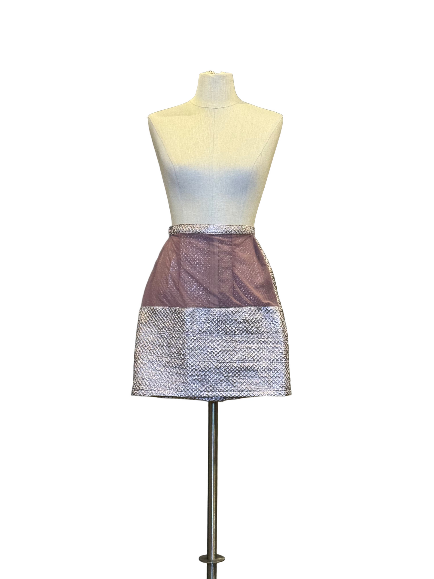 Pink Metallic Mini Skirt - Rental
