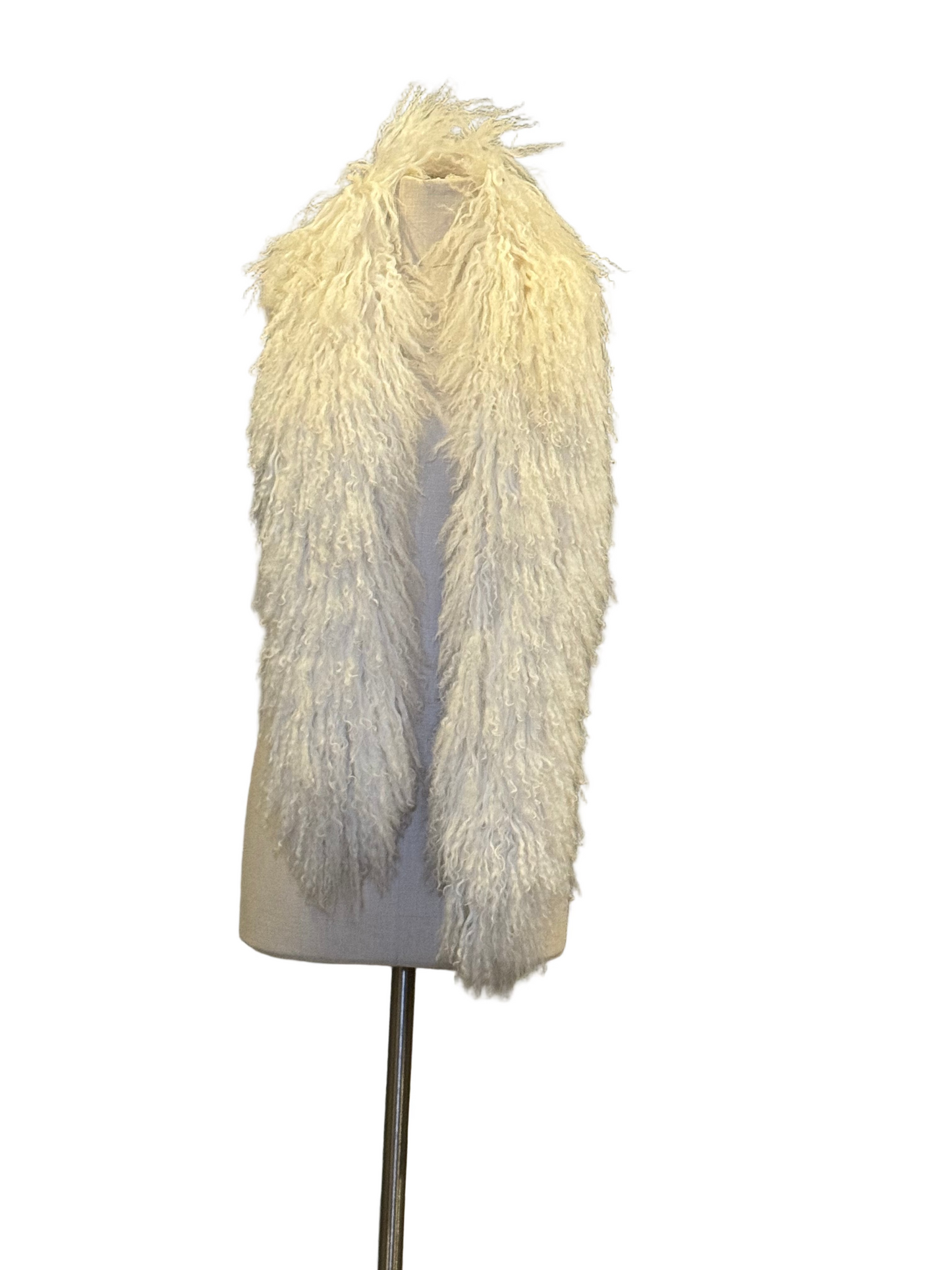 White Faux Fur Scarf - Rental