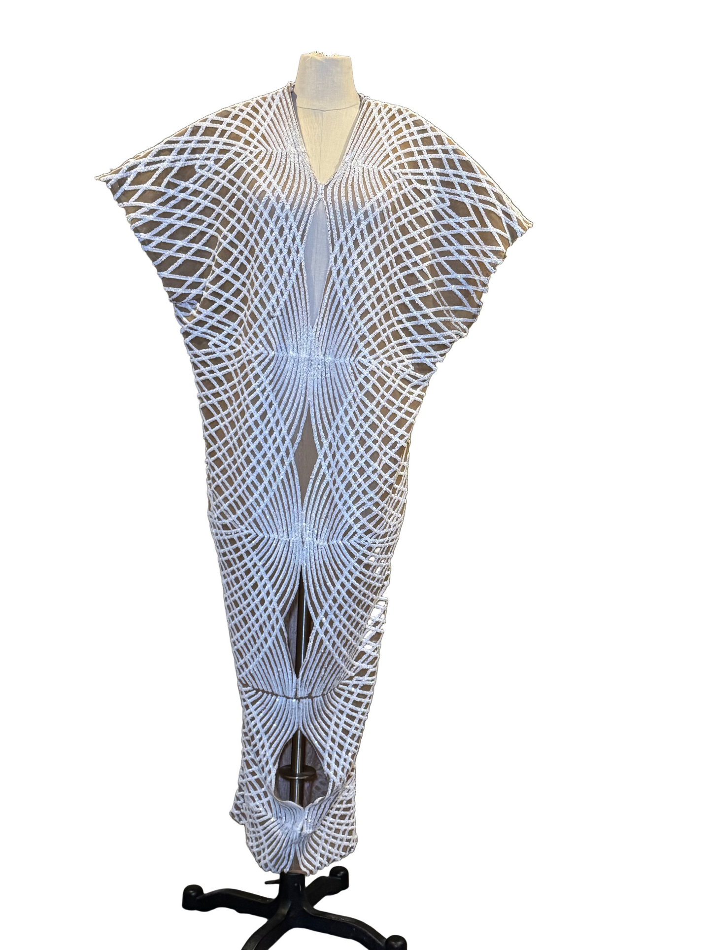 White Batwing Dress - Rental
