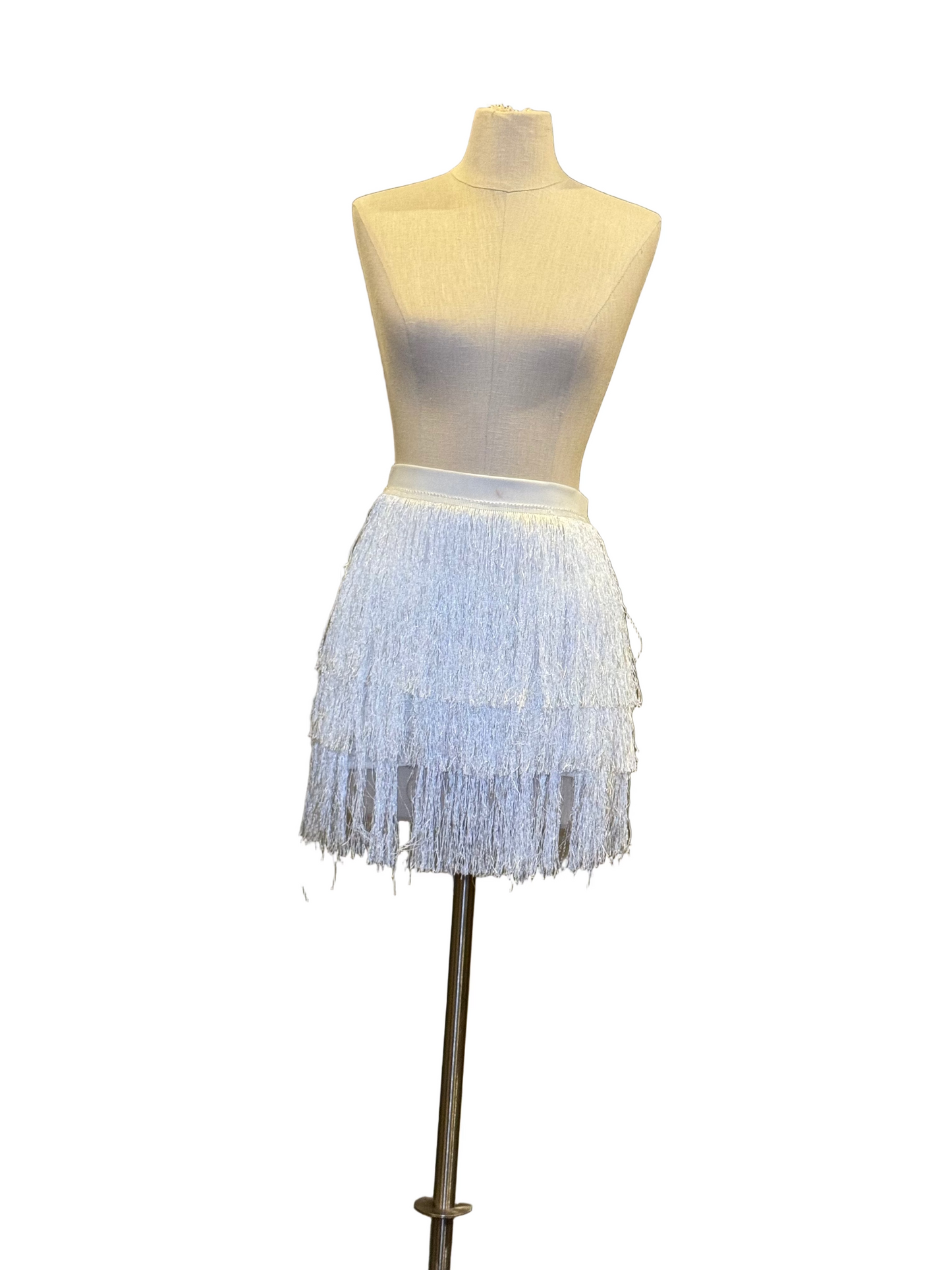 White Fringes Skirt - Rental