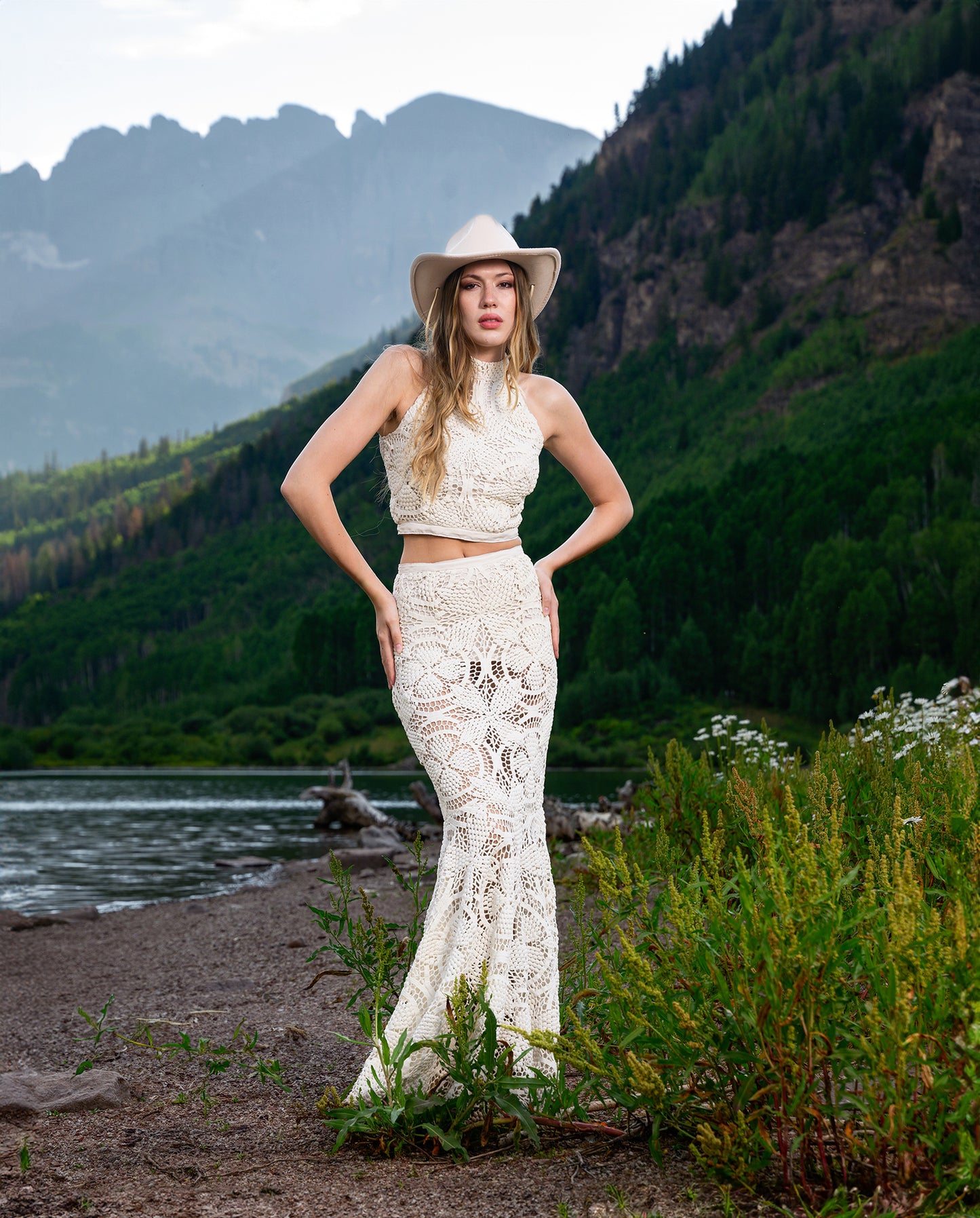 Maroon Bells Crochet Pattern Top White