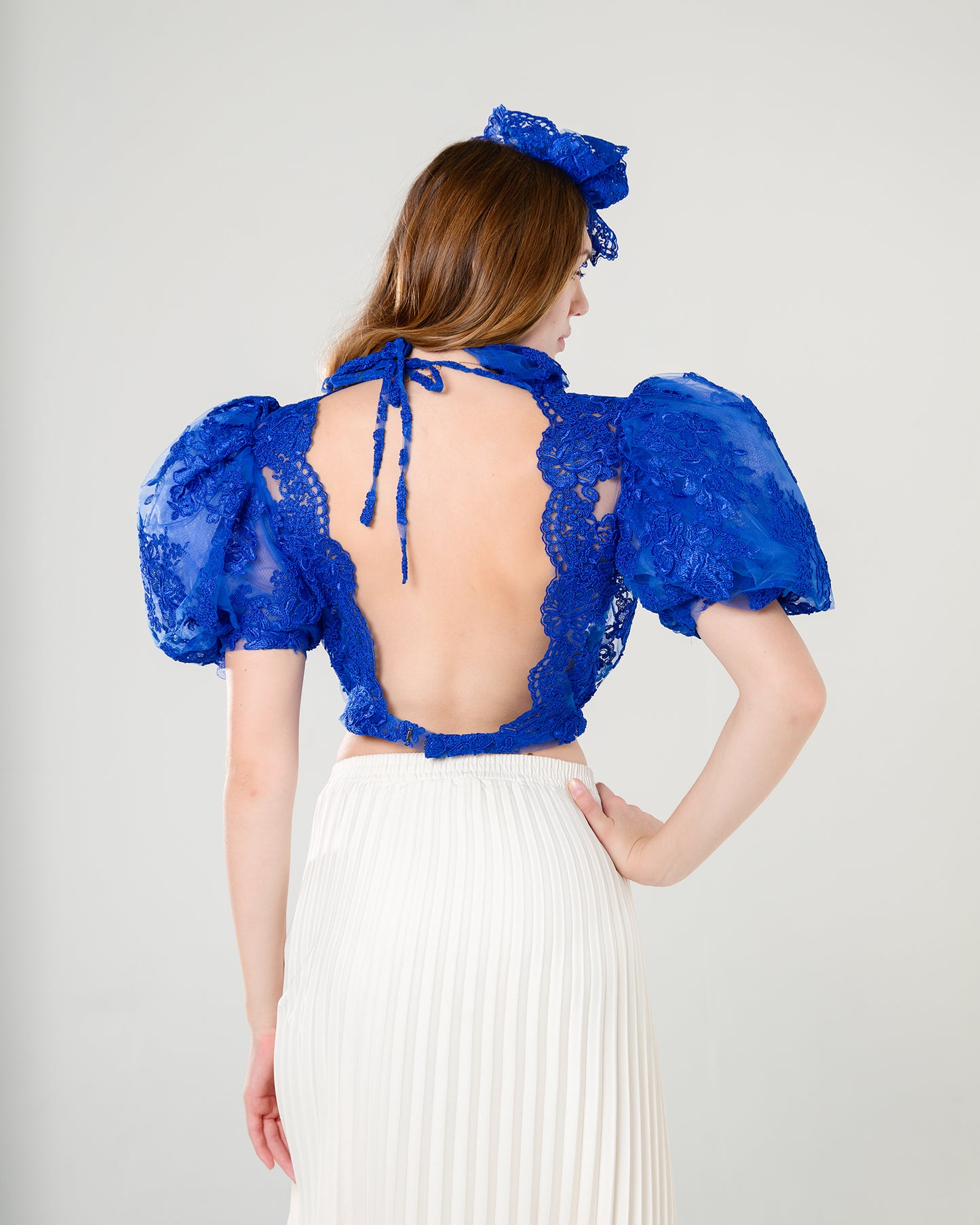Exquisite Lace Top Blue