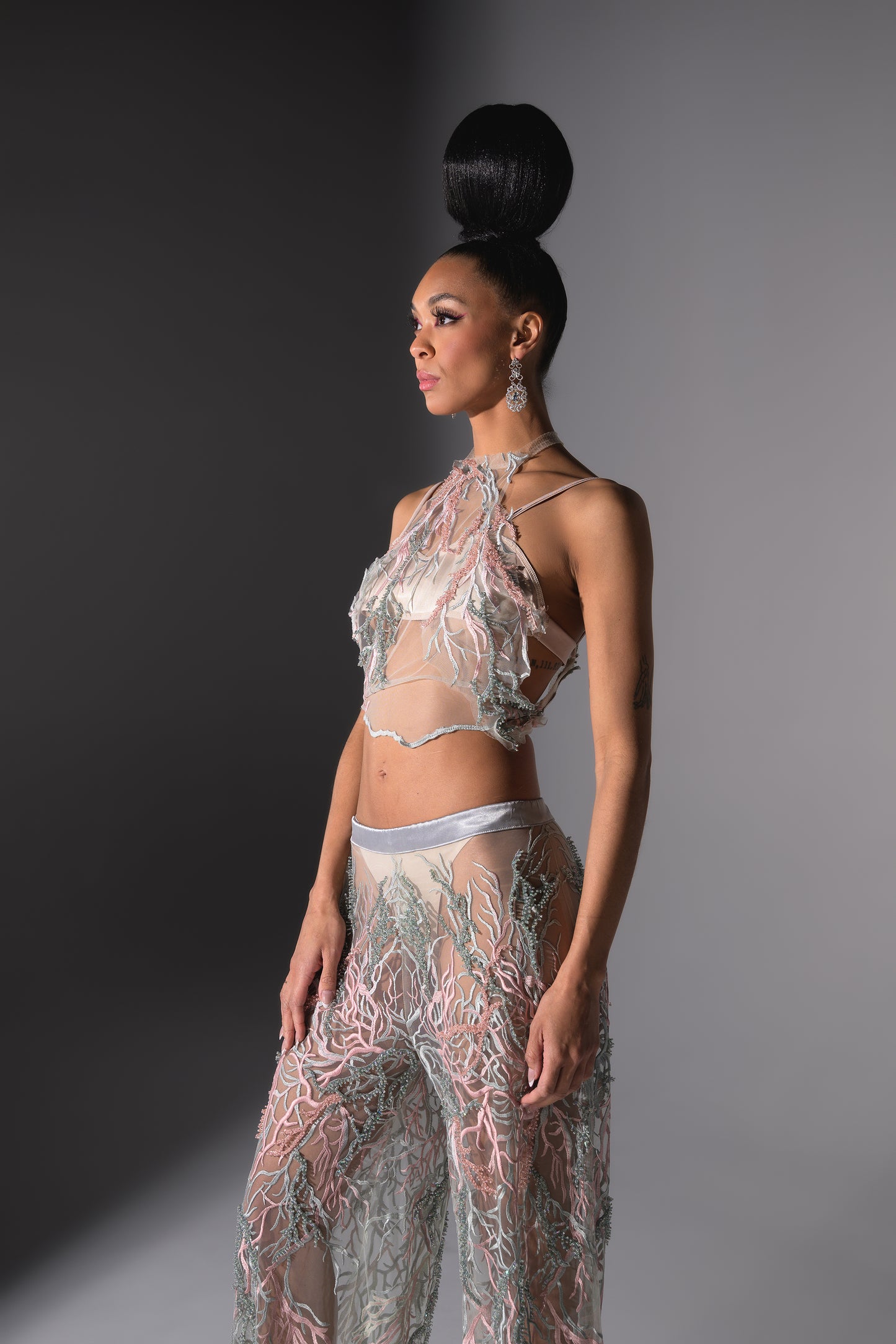 Refined Sheer Set Pink and Gray -Sold Out-