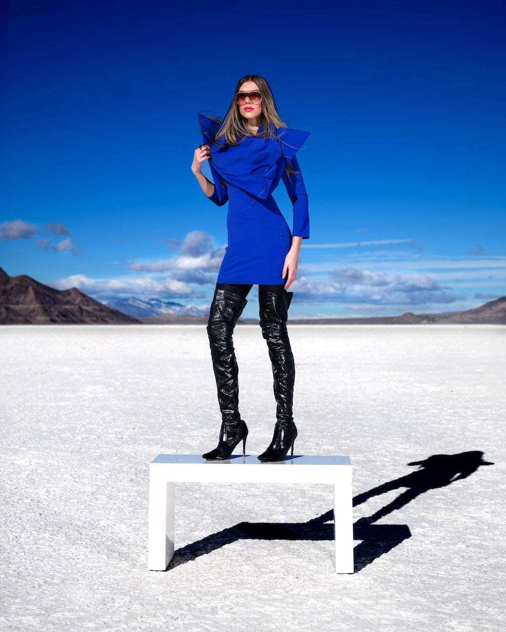 Asymmetrical Blue Dress