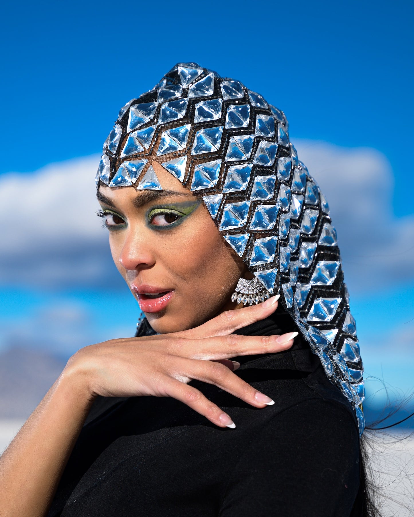 Futuristic Headpiece Silver Accesory