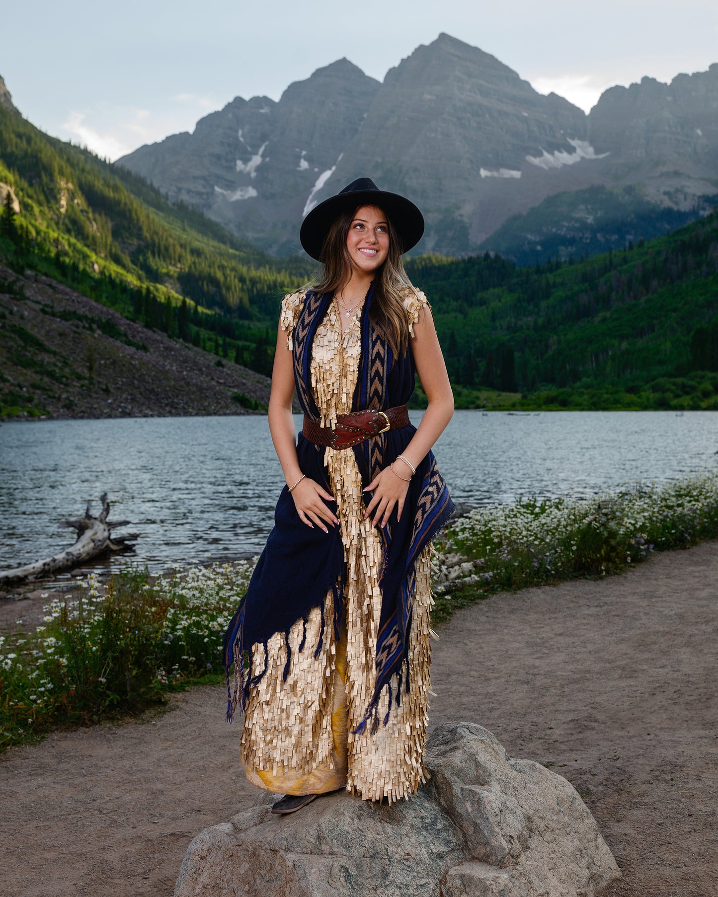 Maroon Bells Sleeveless Duster Gold