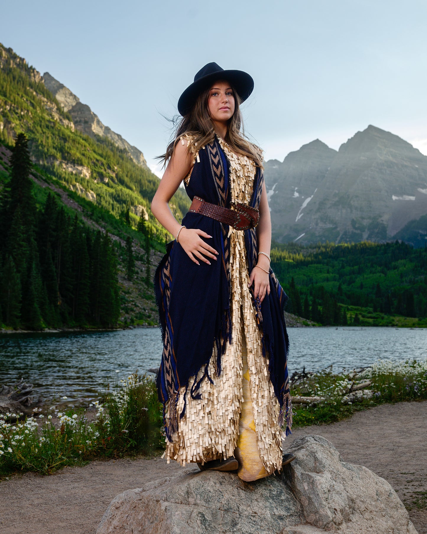 Maroon Bells Sleeveless Duster Gold