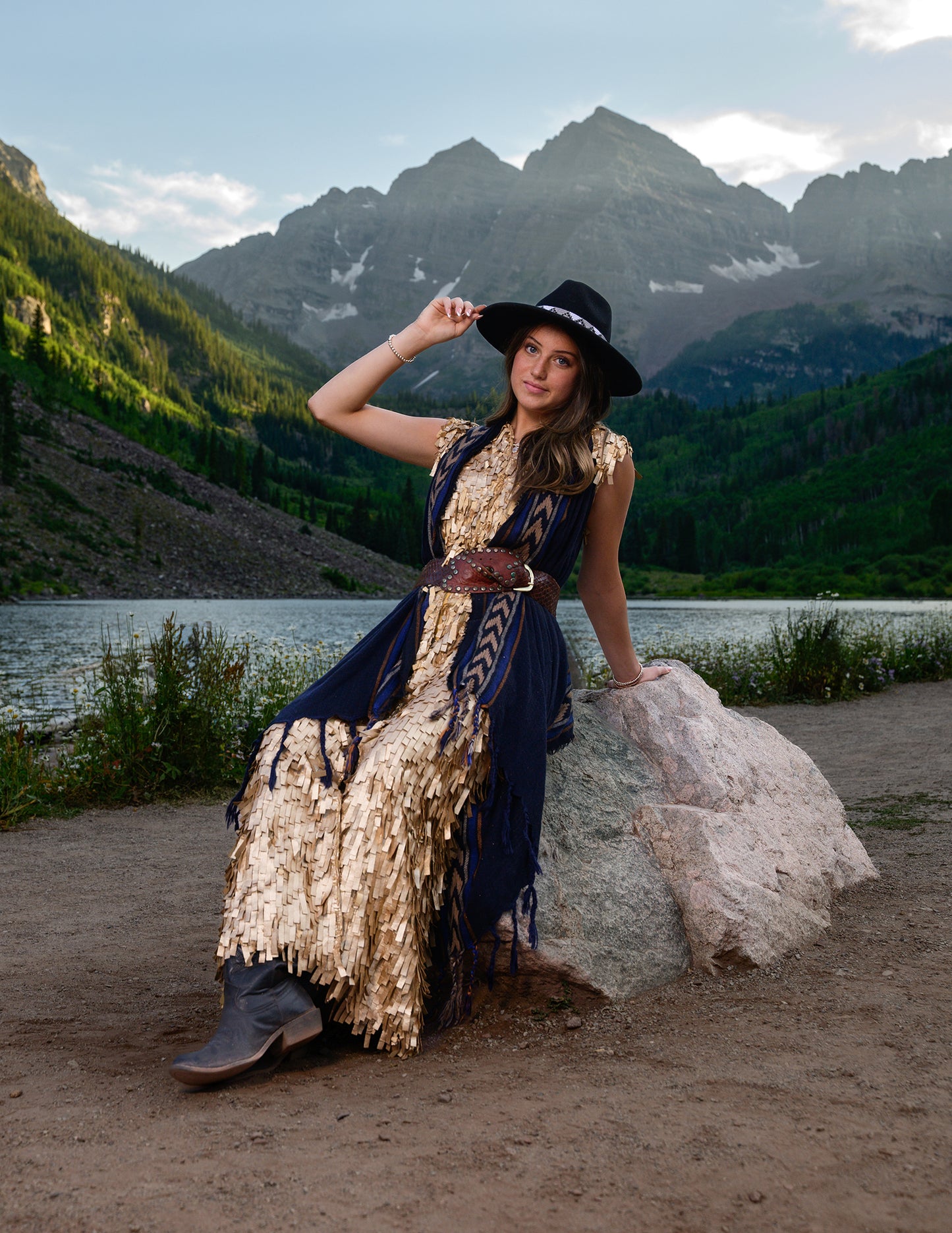 Maroon Bells Sleeveless Duster Gold