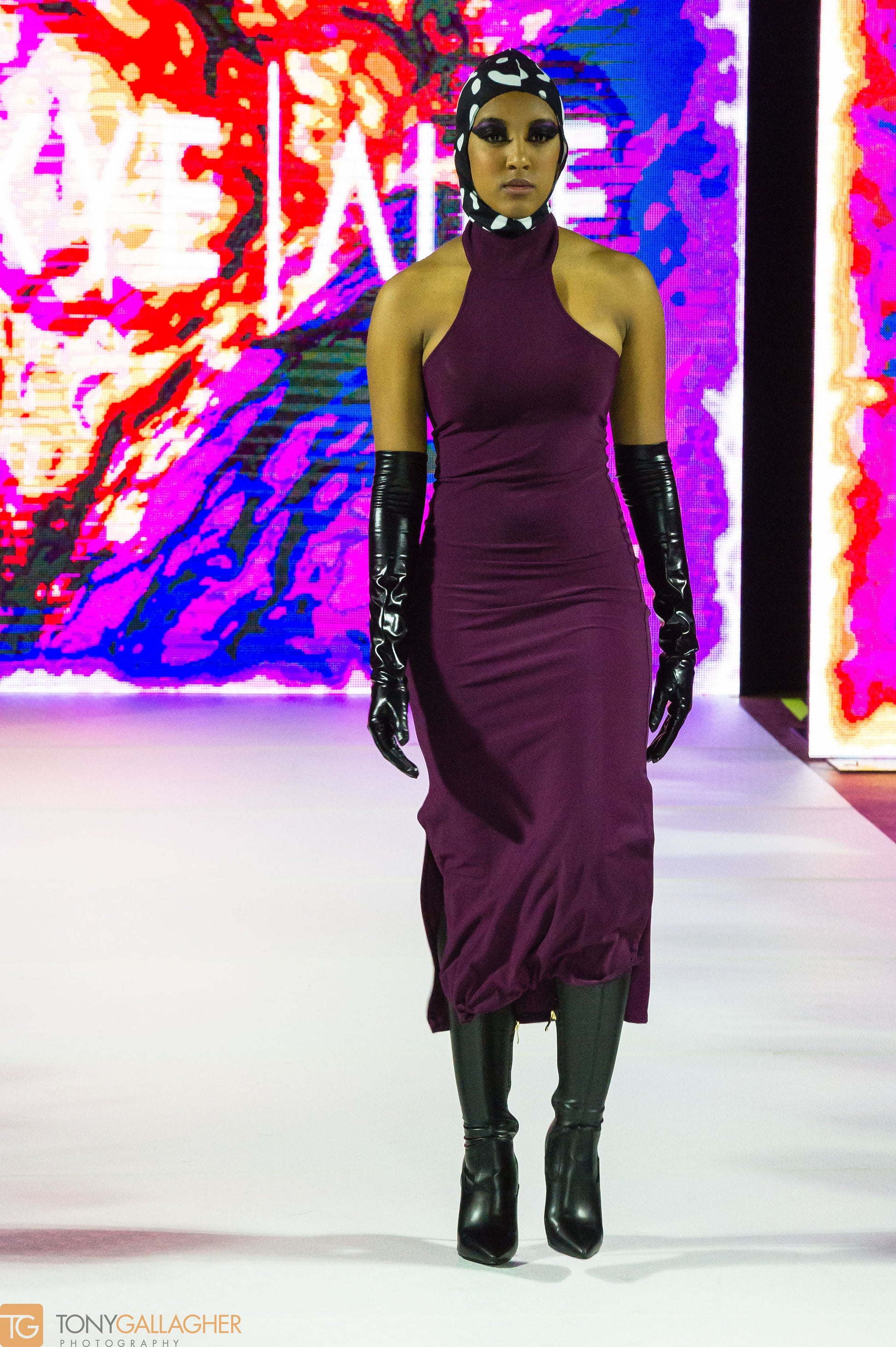 Eggplant Ankle Length Bodycon Dress SKYEAIRE Eggplant Ankle Length Bodycon Dress SKYEAIRE