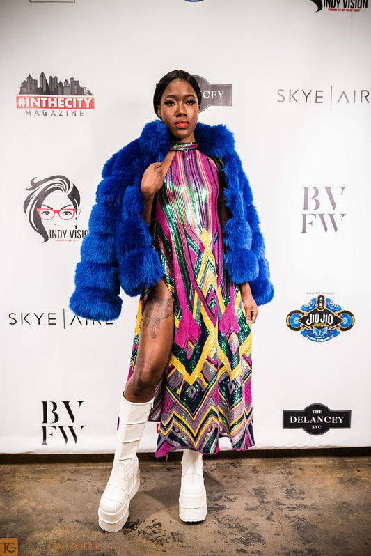 Queens of NYC: Enjenee Knee Length Halter Dress